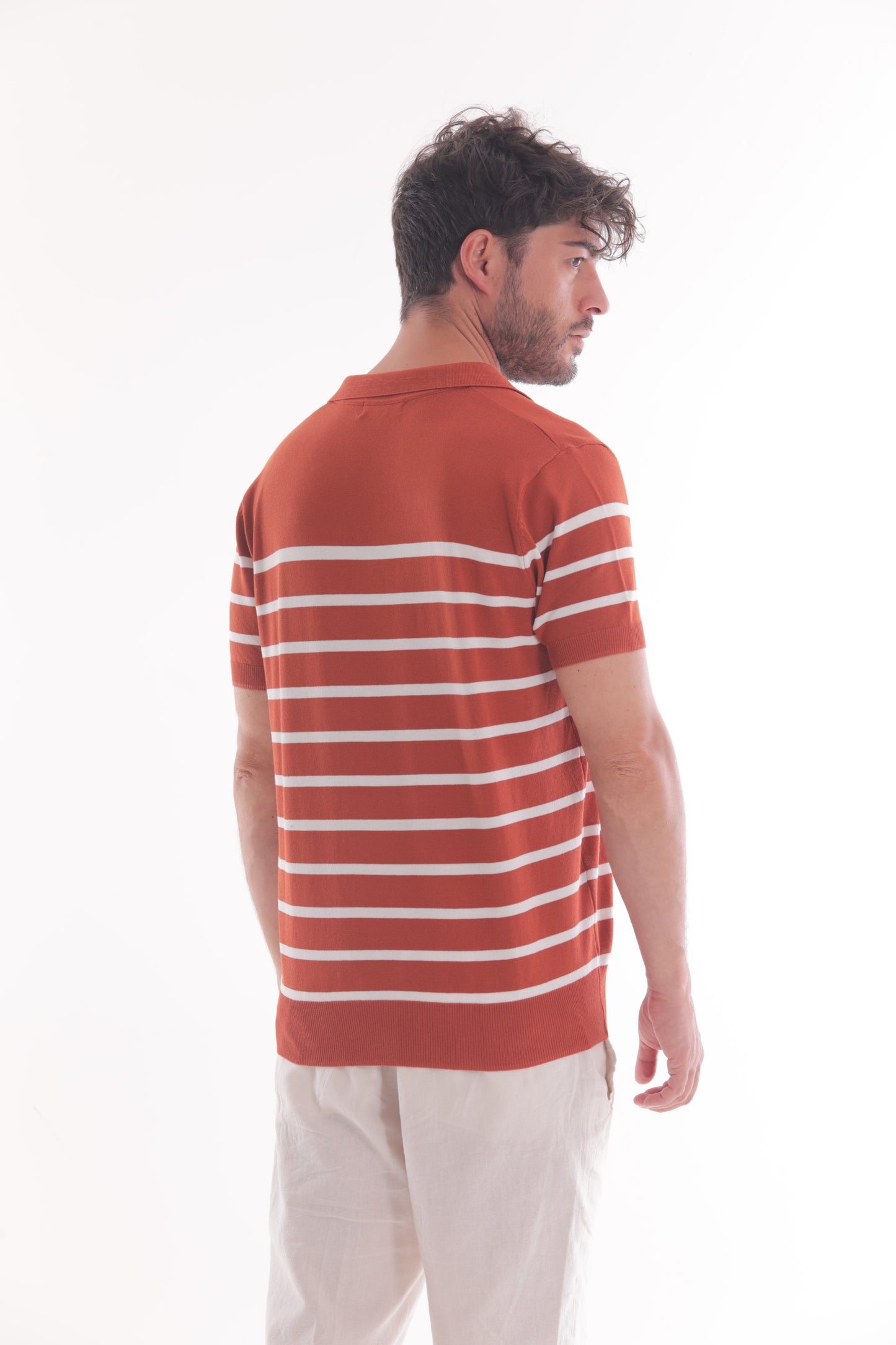POLO IN MAGLIA A RIGHE