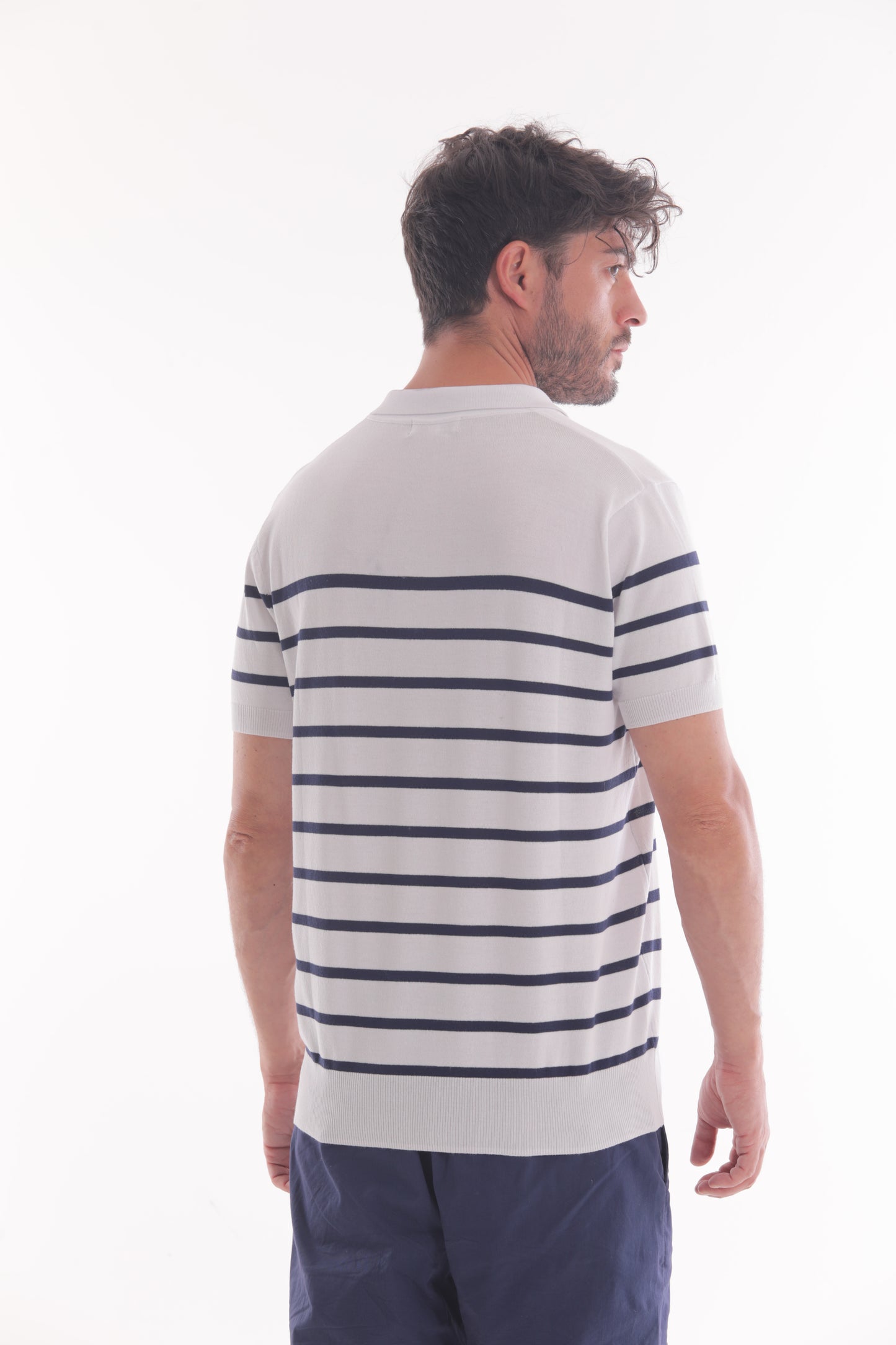 POLO IN MAGLIA A RIGHE