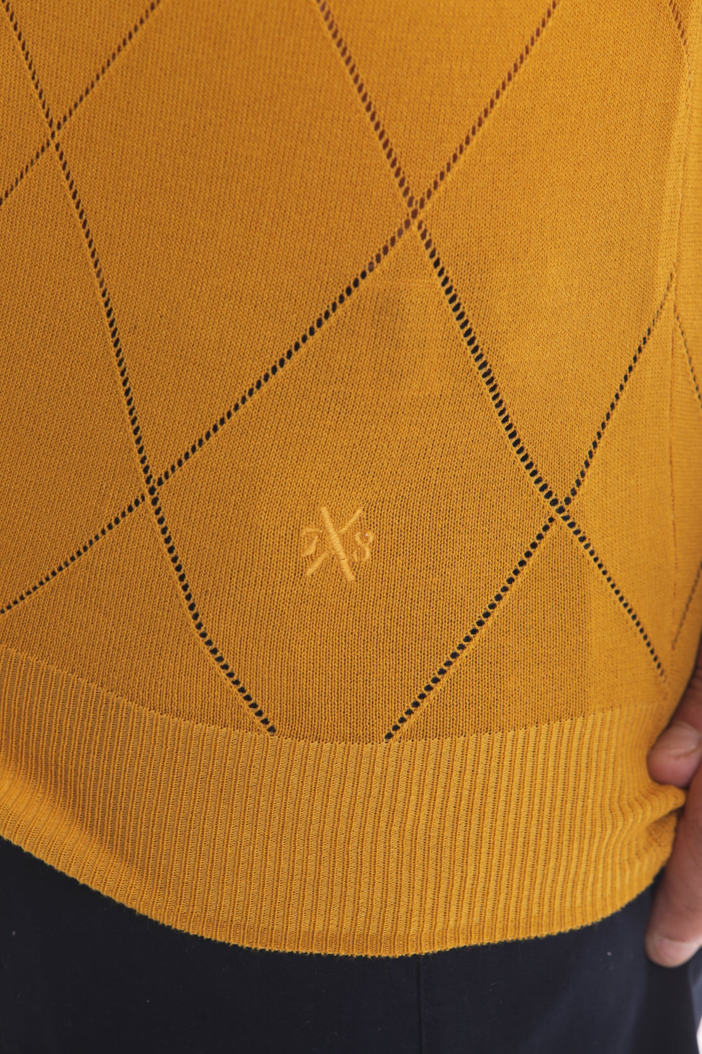 POLO IN MAGLIA A ROMBI