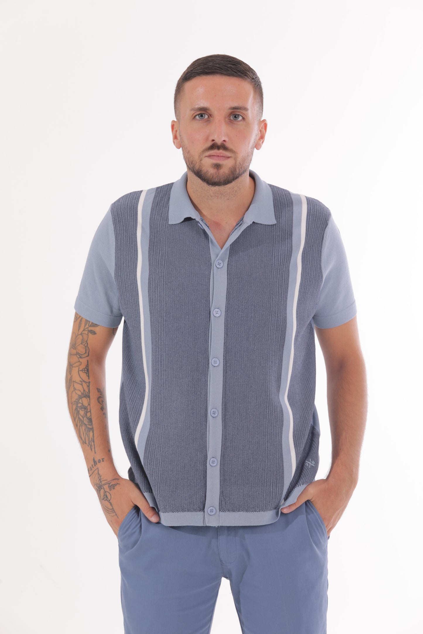 CAMICIA IN MAGLIA CON TEXTURE