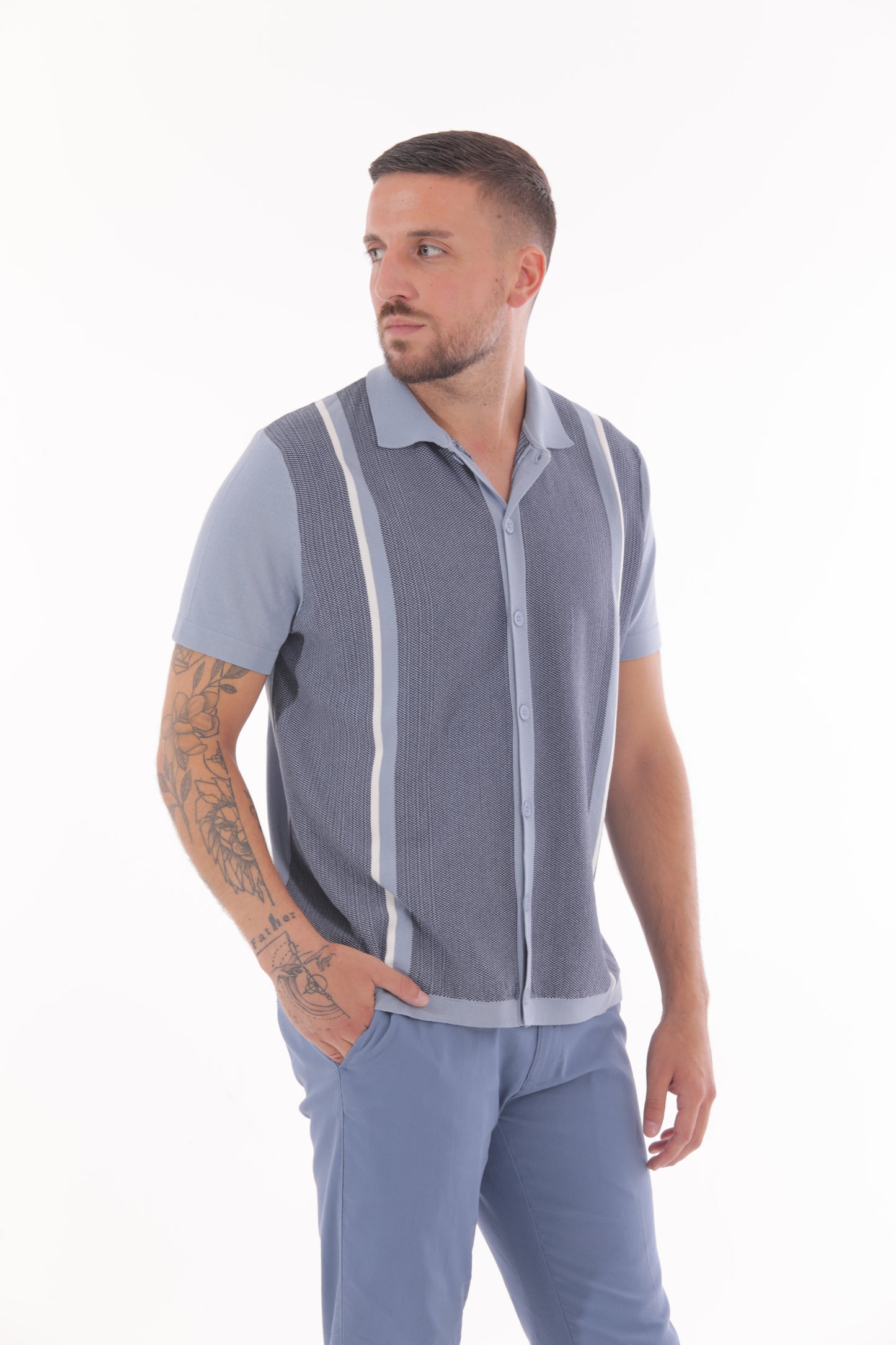 CAMICIA IN MAGLIA CON TEXTURE