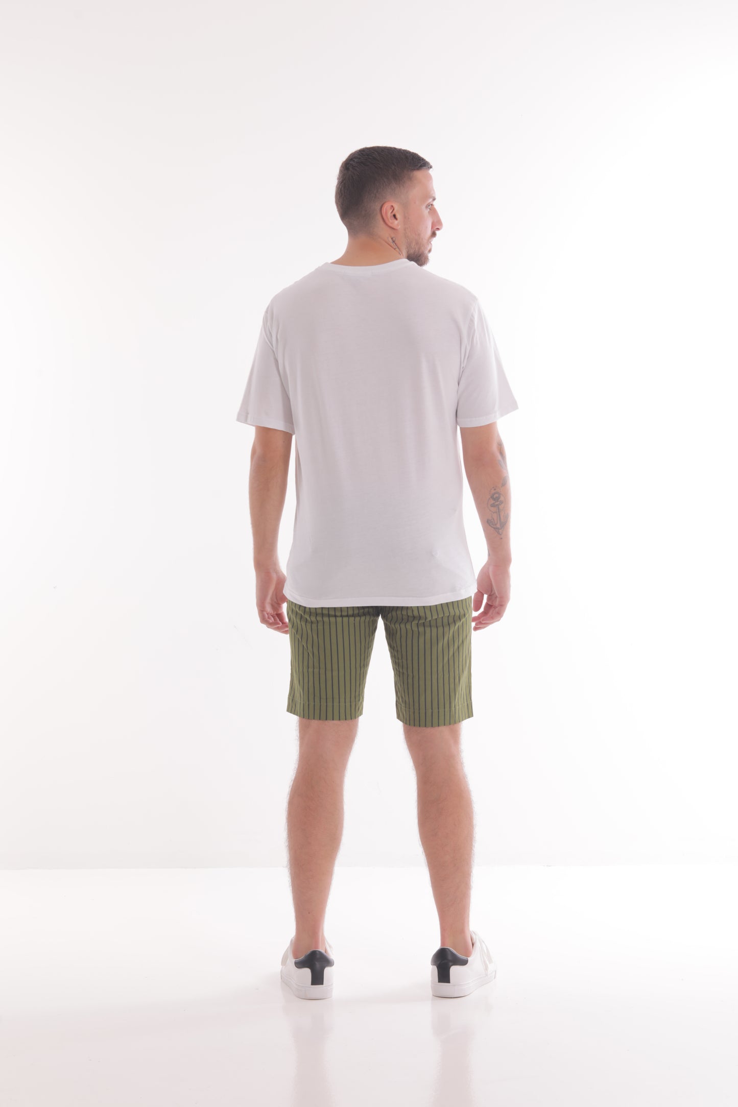 PANTALONE BERMUDA A RIGHE