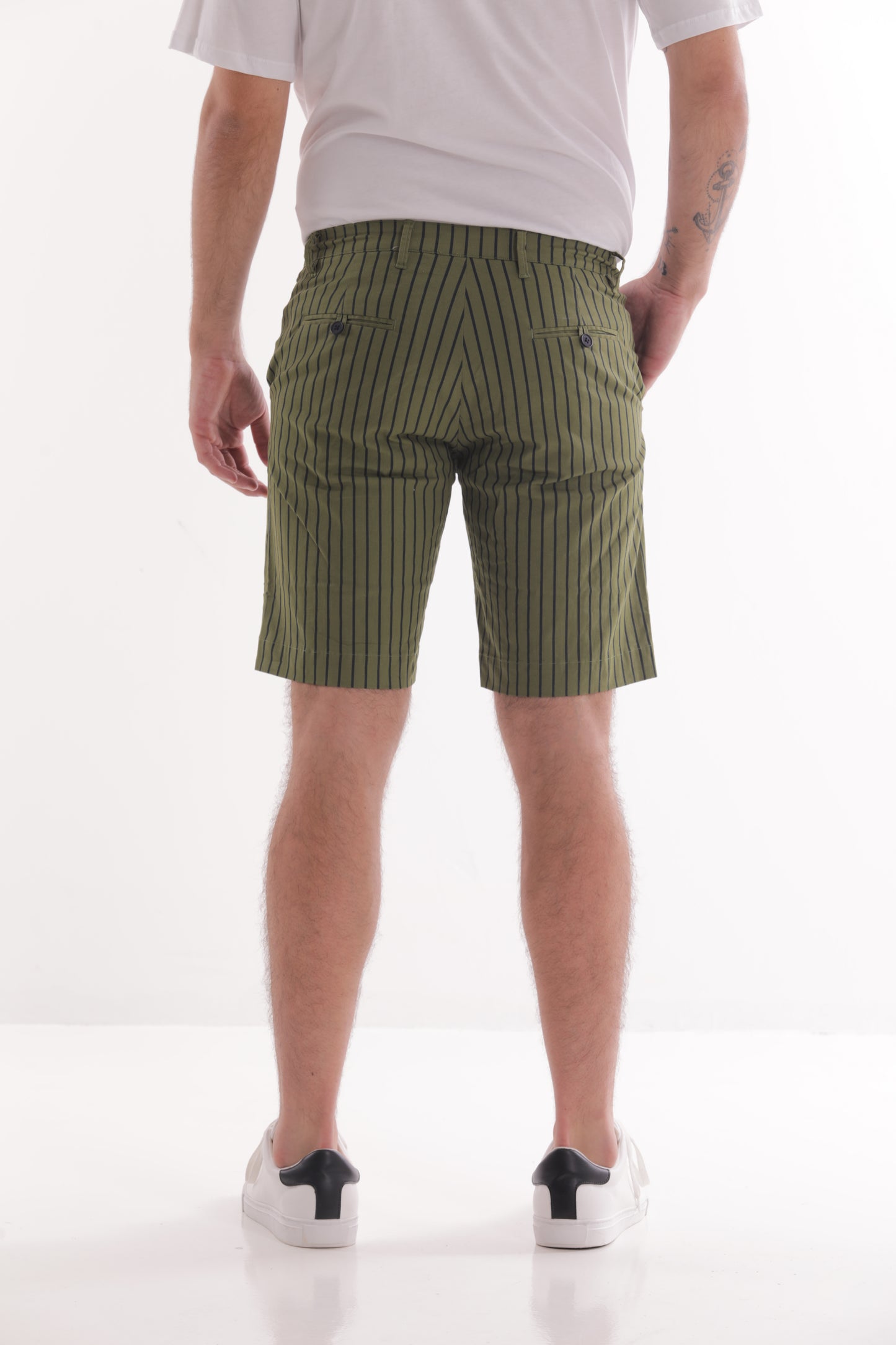 PANTALONE BERMUDA A RIGHE