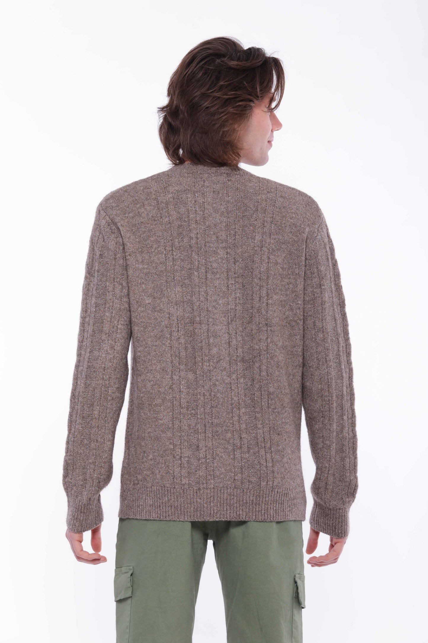 MAGLIA GIROCOLLO STRUTTURA A TRECCE