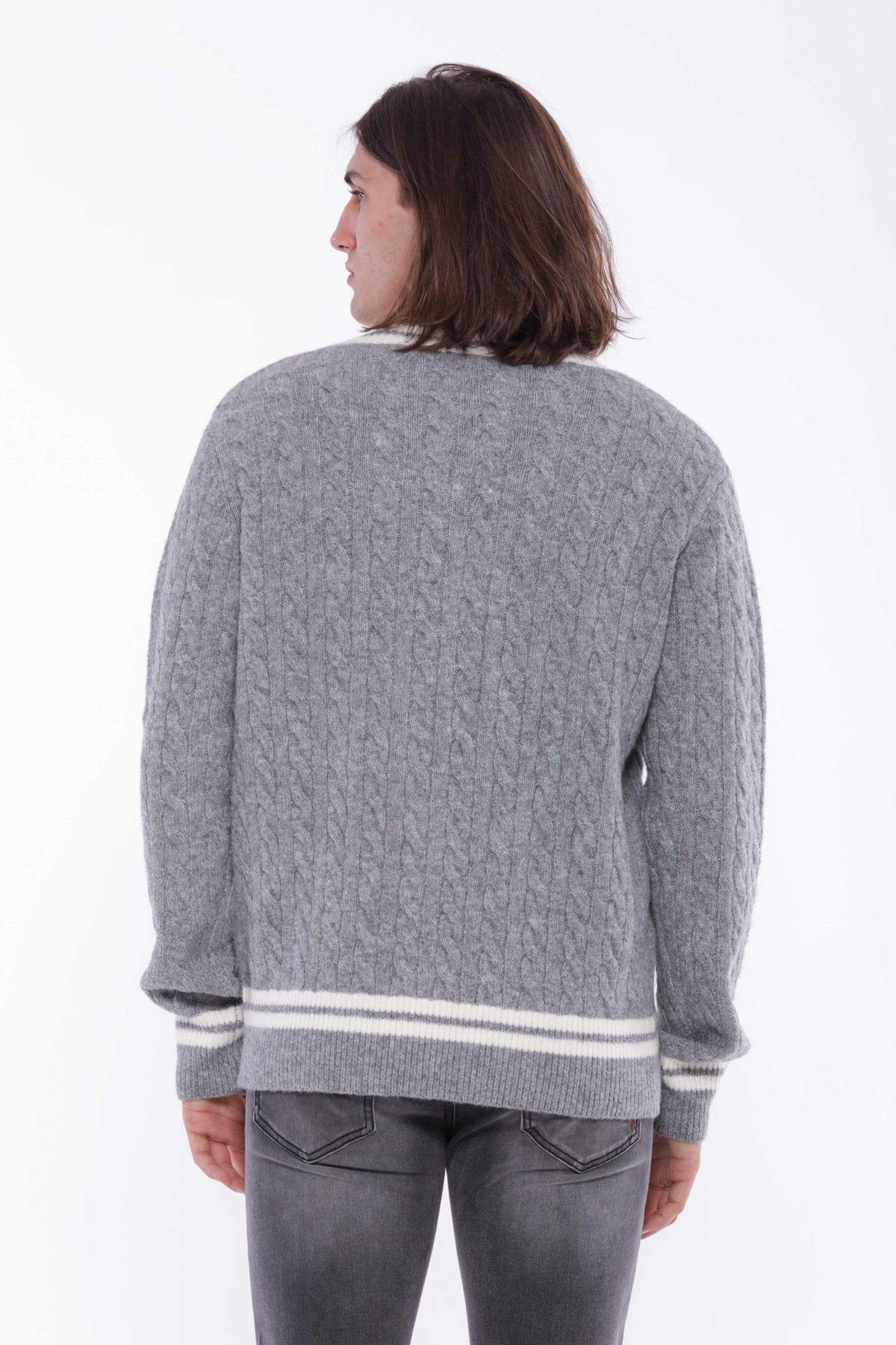 MAGLIA DA CRICKET A TRECCE