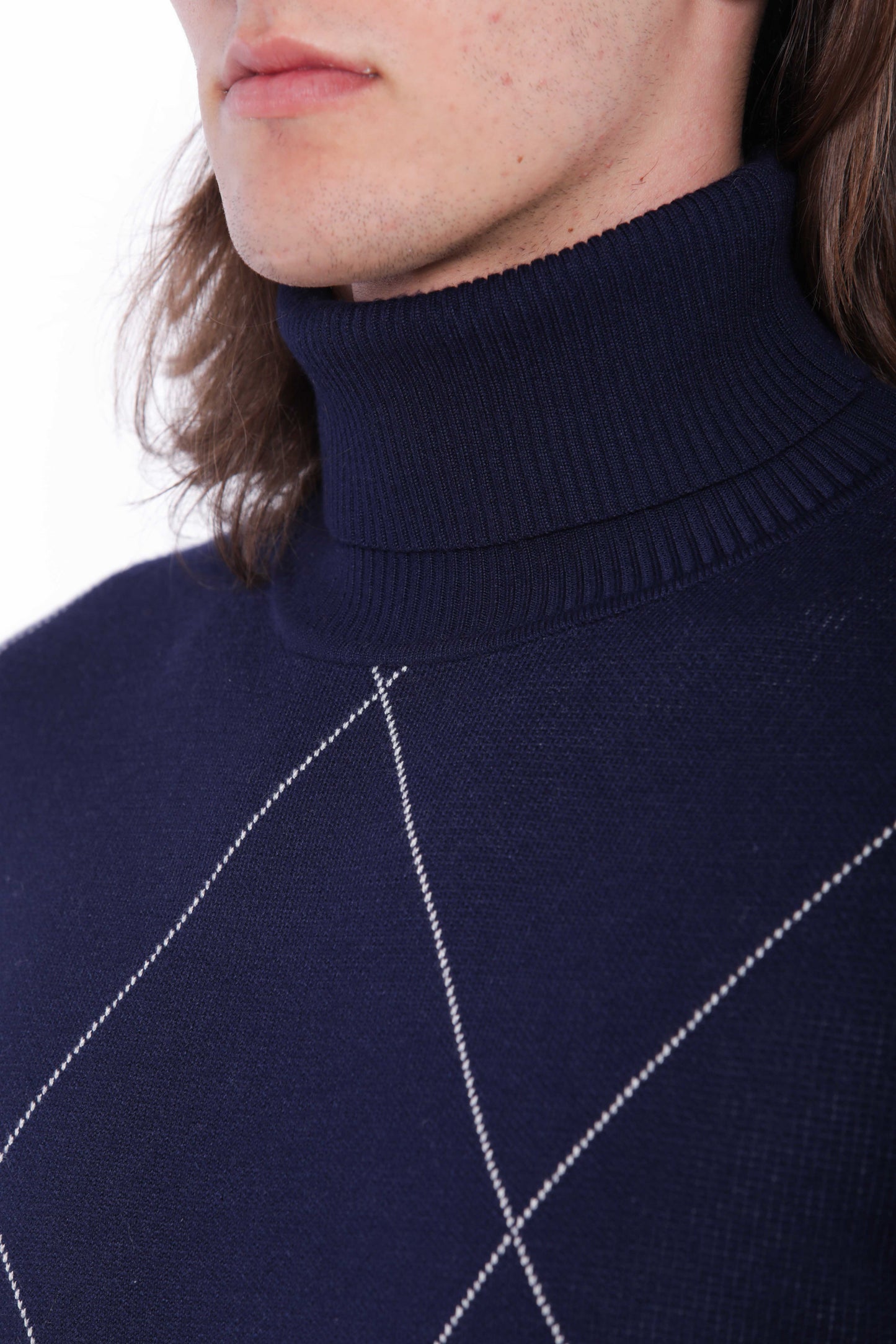 MAGLIA DOLCEVITA CON MOTIVO A ROMBI