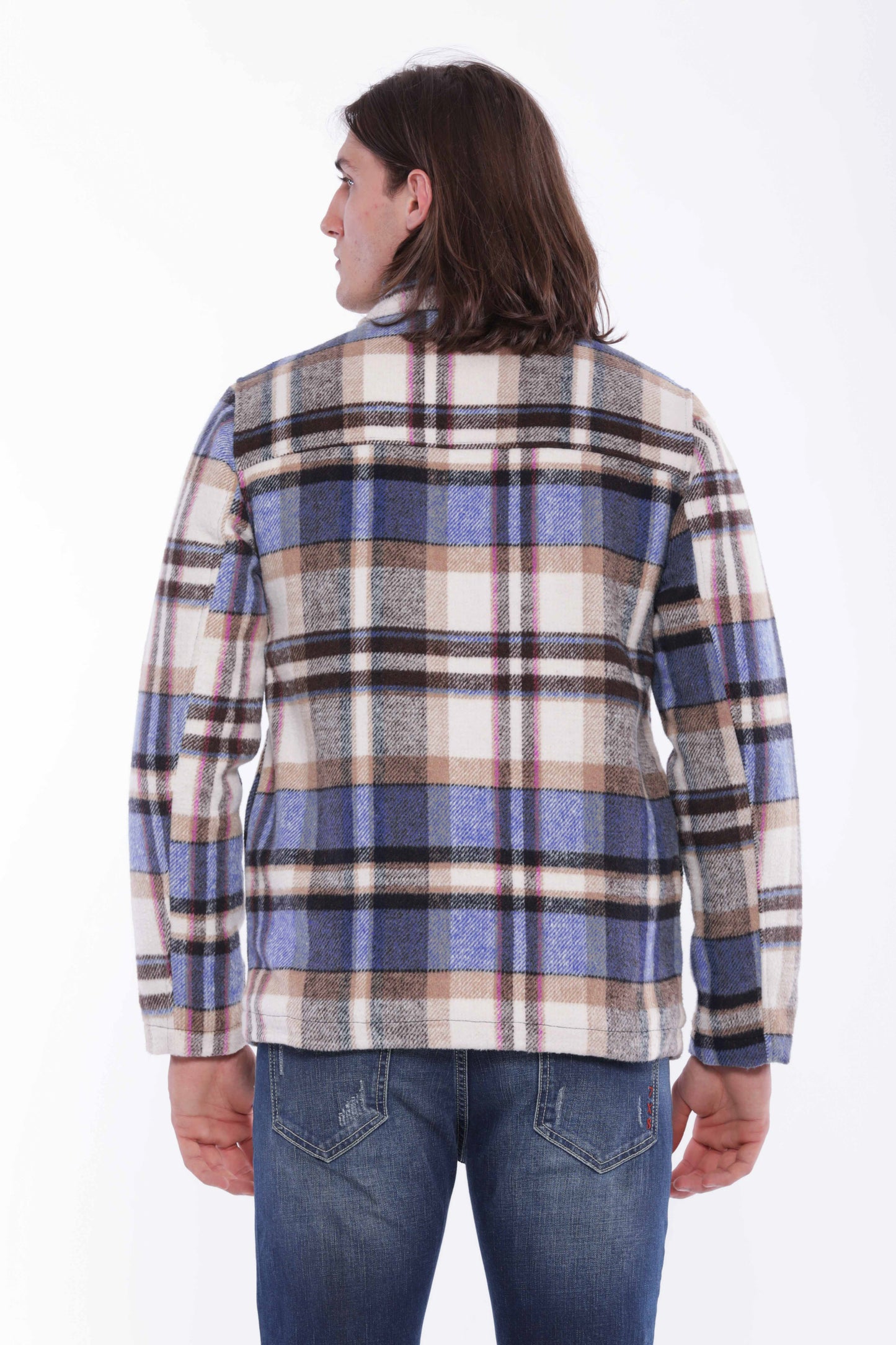 GIUBBOTTO A QUADRI CON ZIP