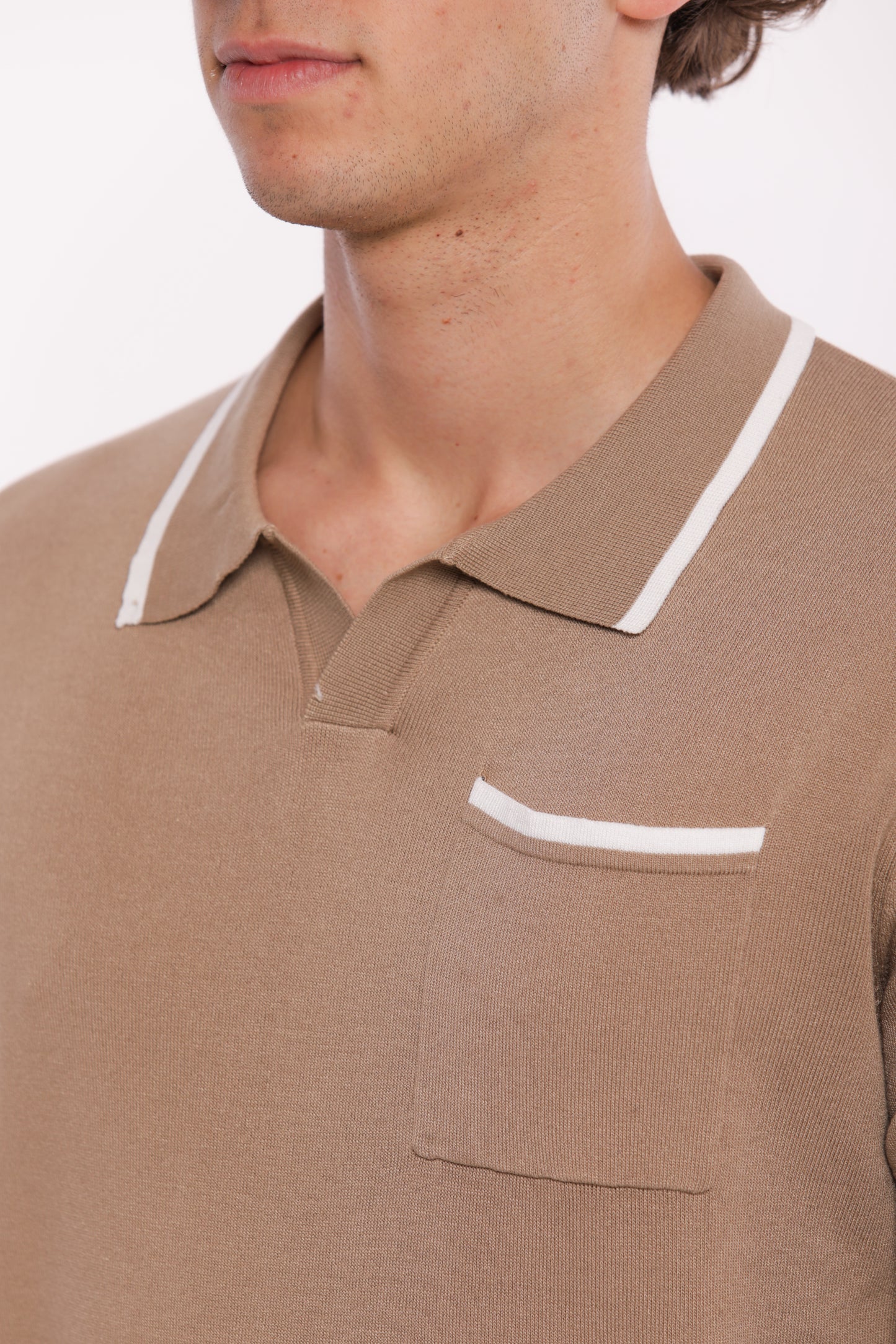 POLO IN MAGLIA A CONTRASTO