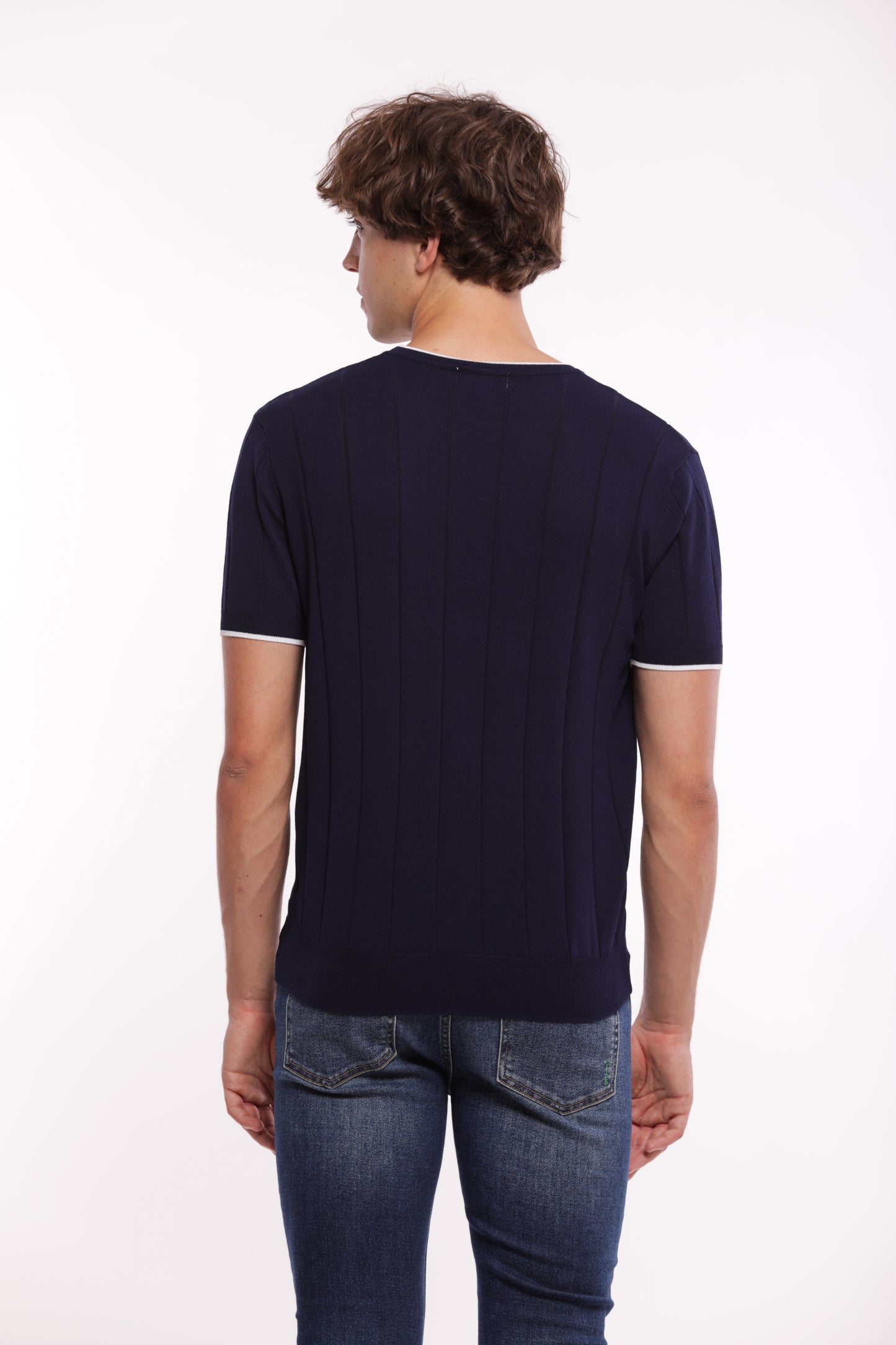 MAGLIETTA IN MAGLIA A CONTRASTO