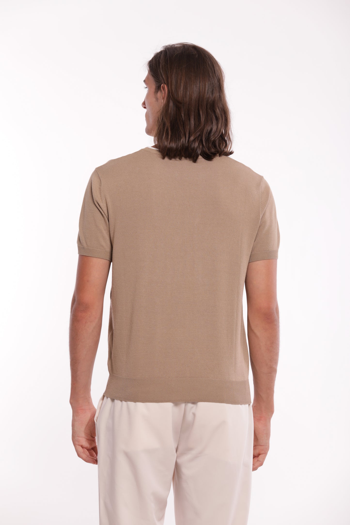 MAGLIETTA IN MAGLIA A CONTRASTO