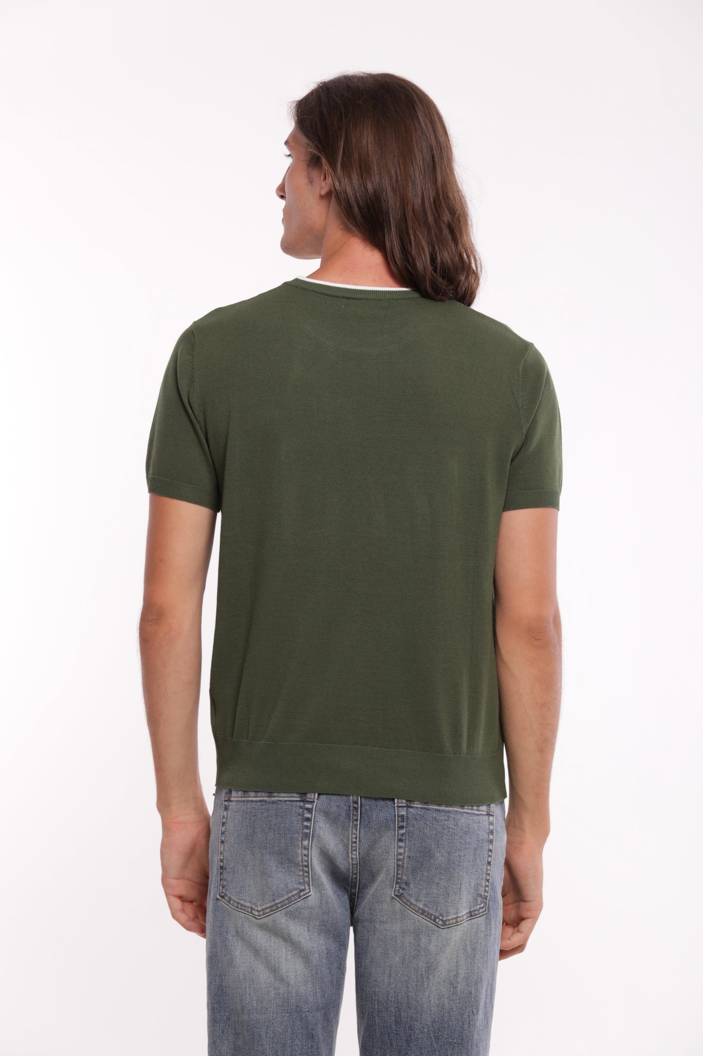 MAGLIETTA IN MAGLIA A CONTRASTO