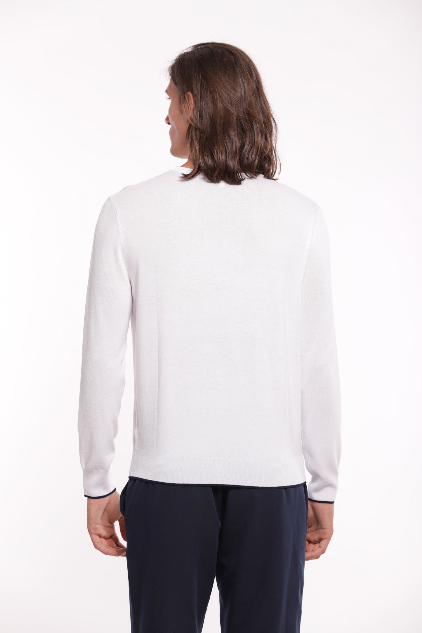 MAGLIA PULLOVER GIROCOLLO IN MISTO VISCOSA