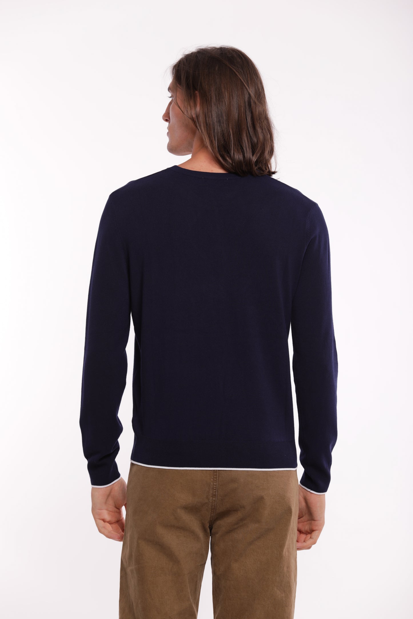MAGLIA PULLOVER GIROCOLLO IN MISTO VISCOSA