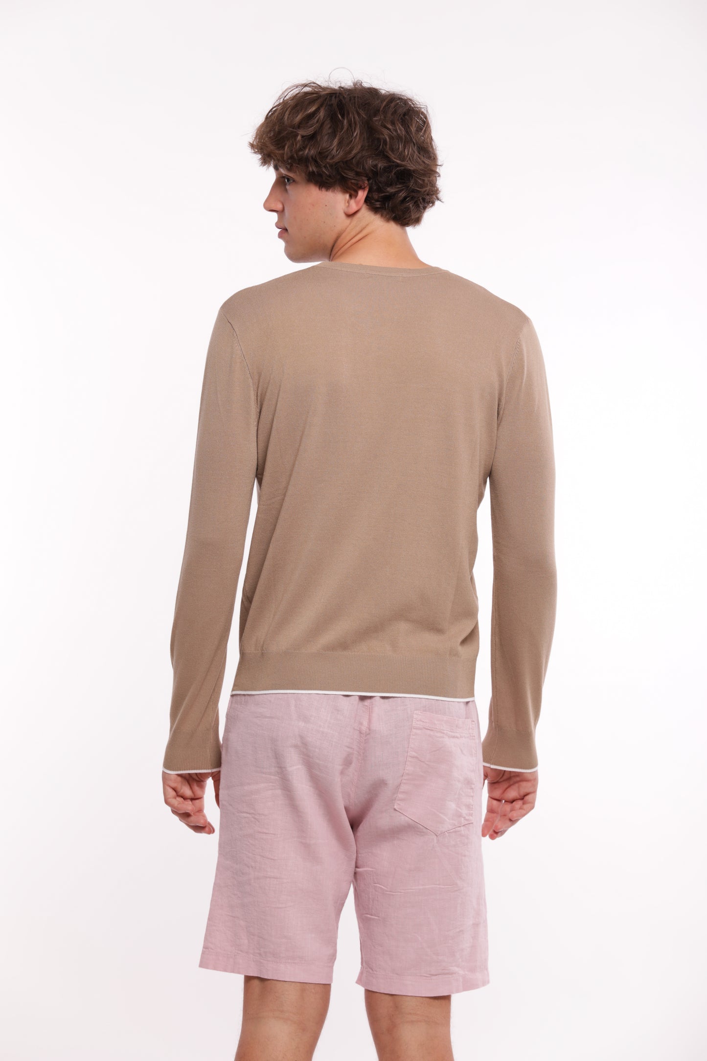 MAGLIA PULLOVER GIROCOLLO IN MISTO VISCOSA