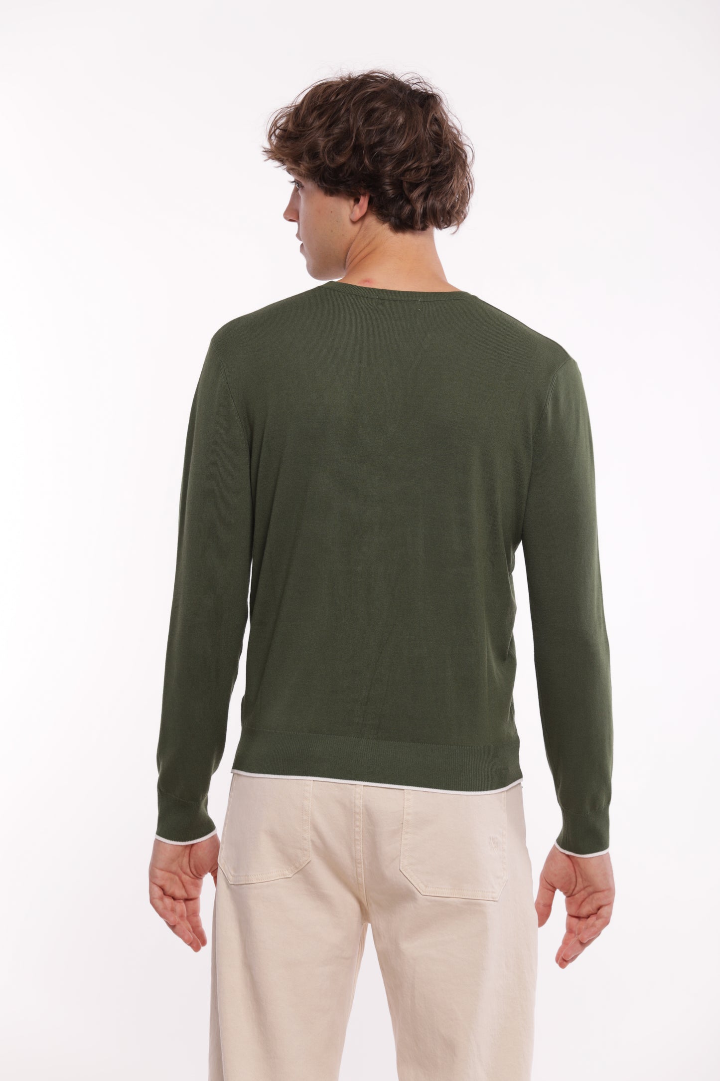 MAGLIA PULLOVER GIROCOLLO IN MISTO VISCOSA
