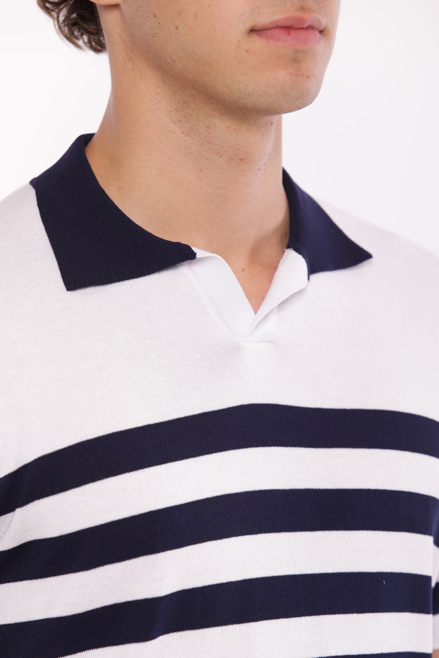 POLO IN MAGLIA A RIGHE