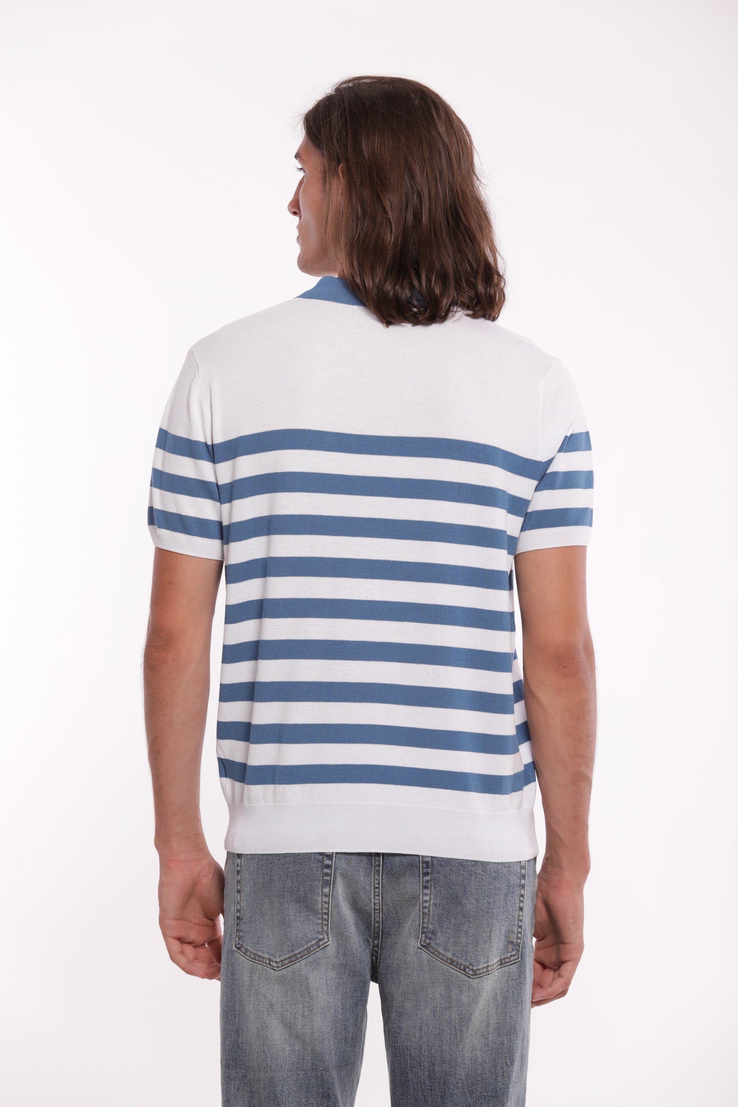 POLO IN MAGLIA A RIGHE