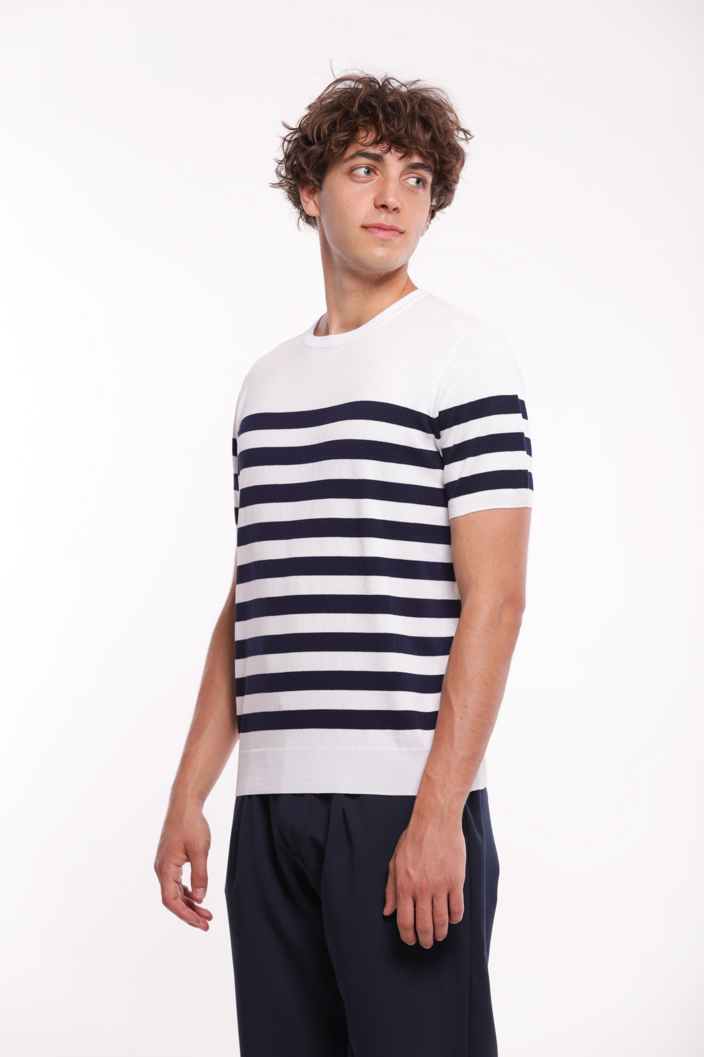 MAGLIA GIROCOLLO A RIGHE