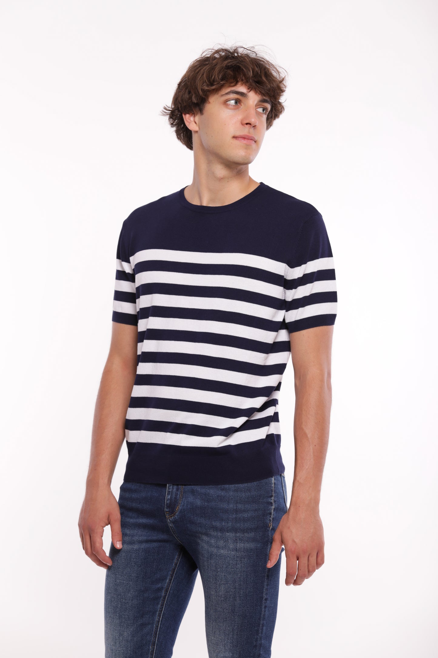 MAGLIA GIROCOLLO A RIGHE