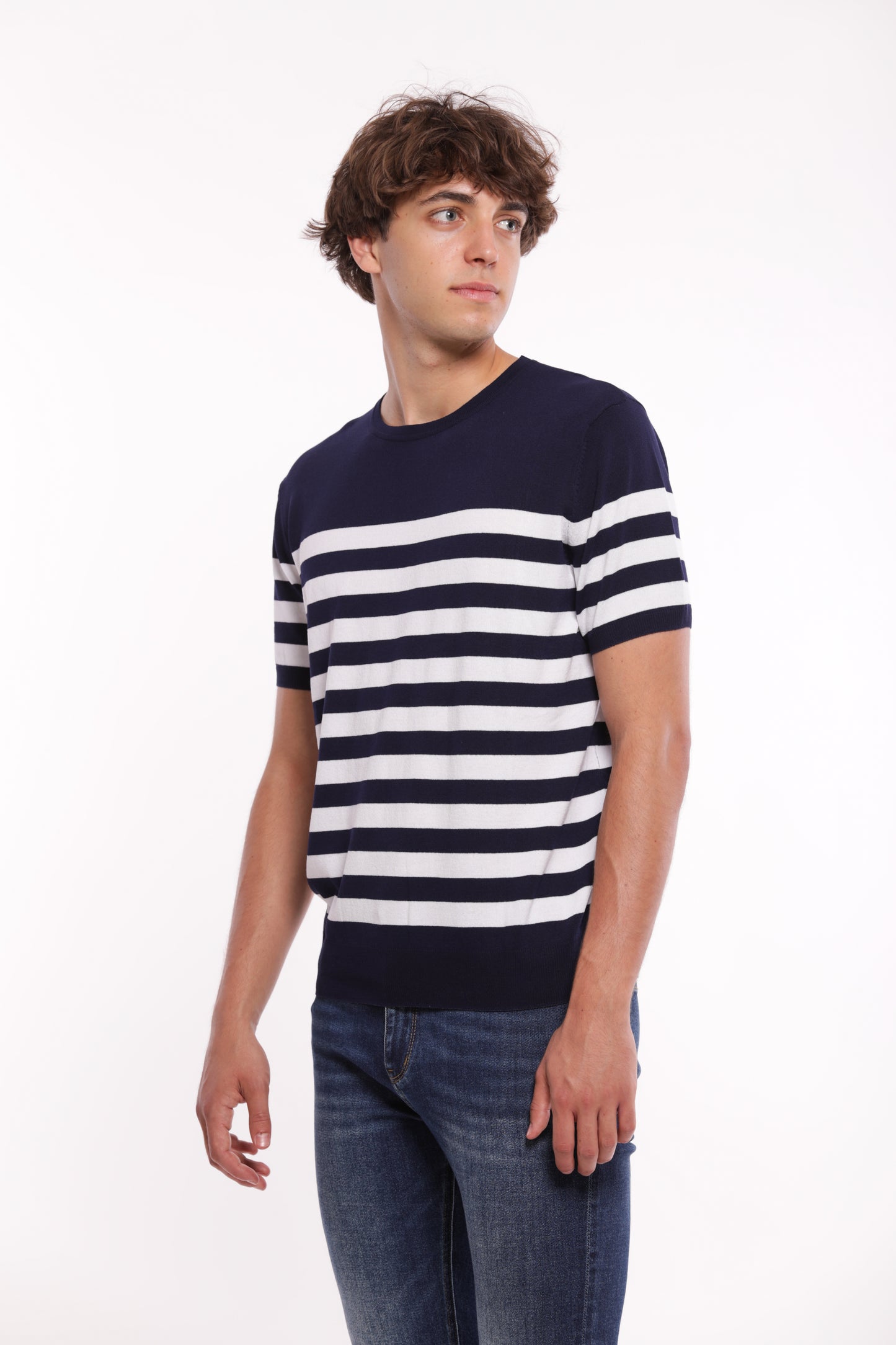 MAGLIA GIROCOLLO A RIGHE