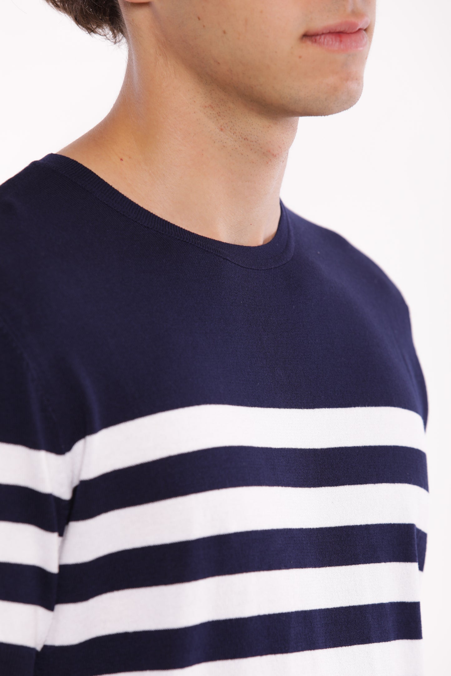 MAGLIA GIROCOLLO A RIGHE
