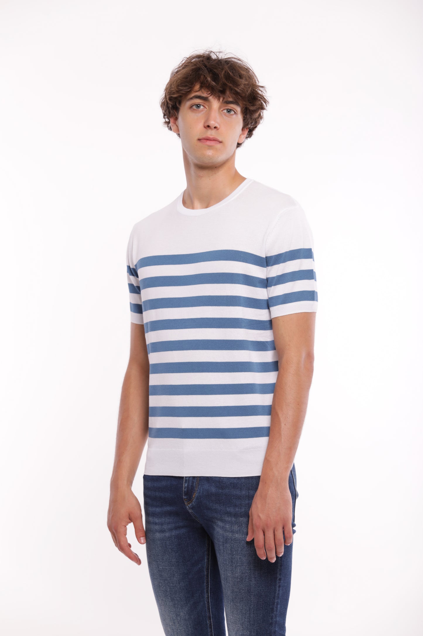 MAGLIA GIROCOLLO A RIGHE