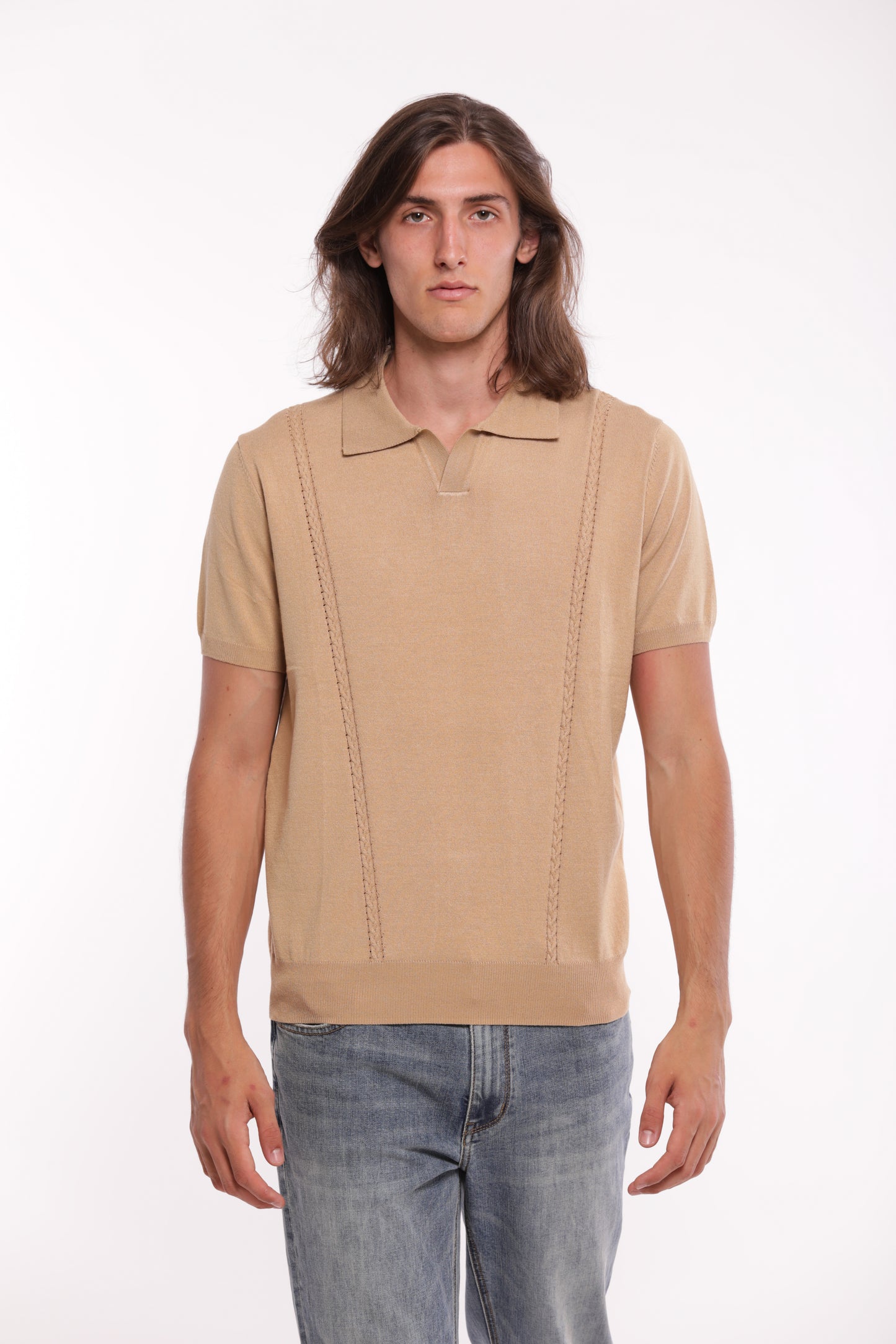 POLO IN MAGLIA IN MISTO VISCOSA