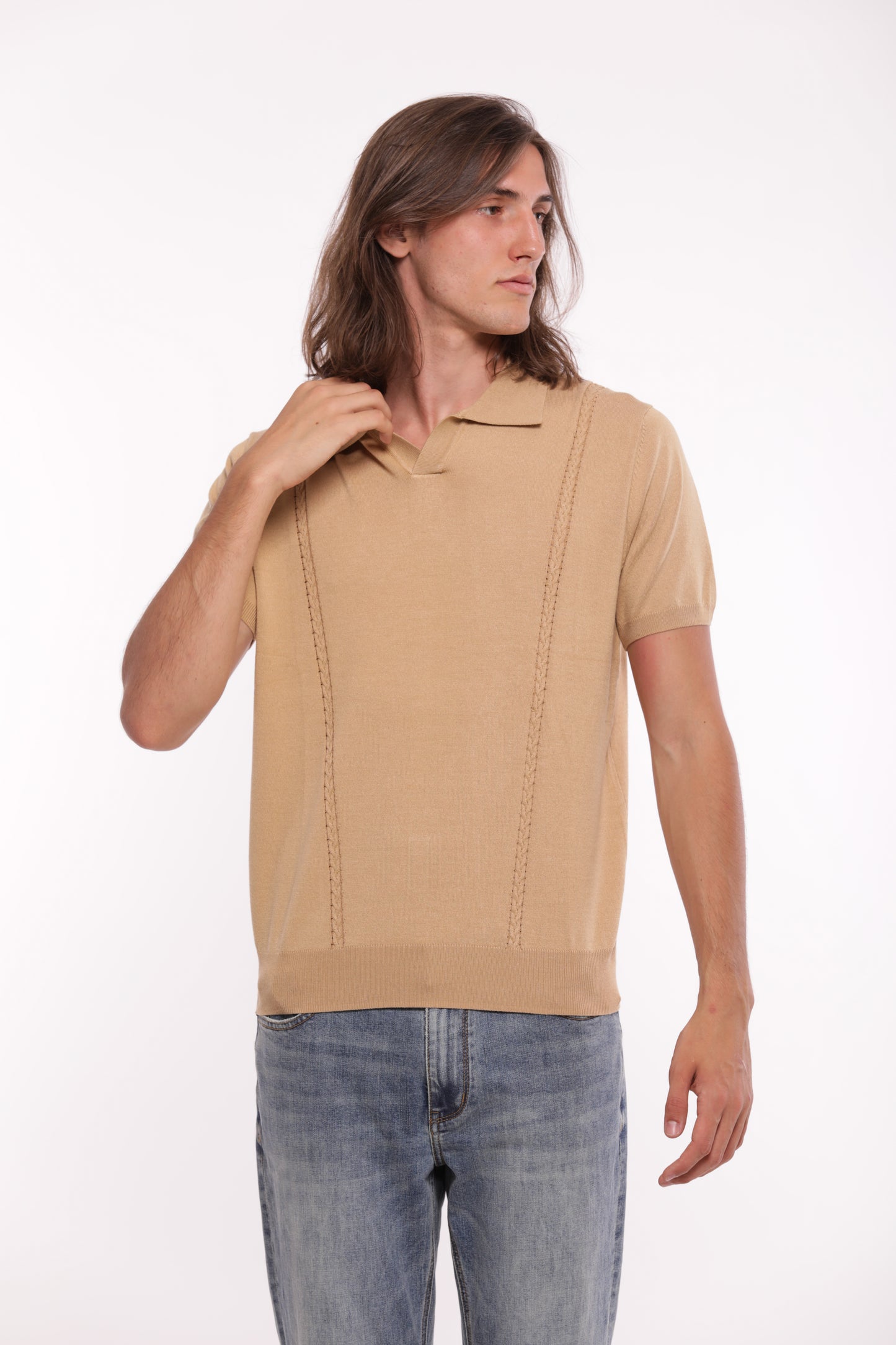 POLO IN MAGLIA IN MISTO VISCOSA