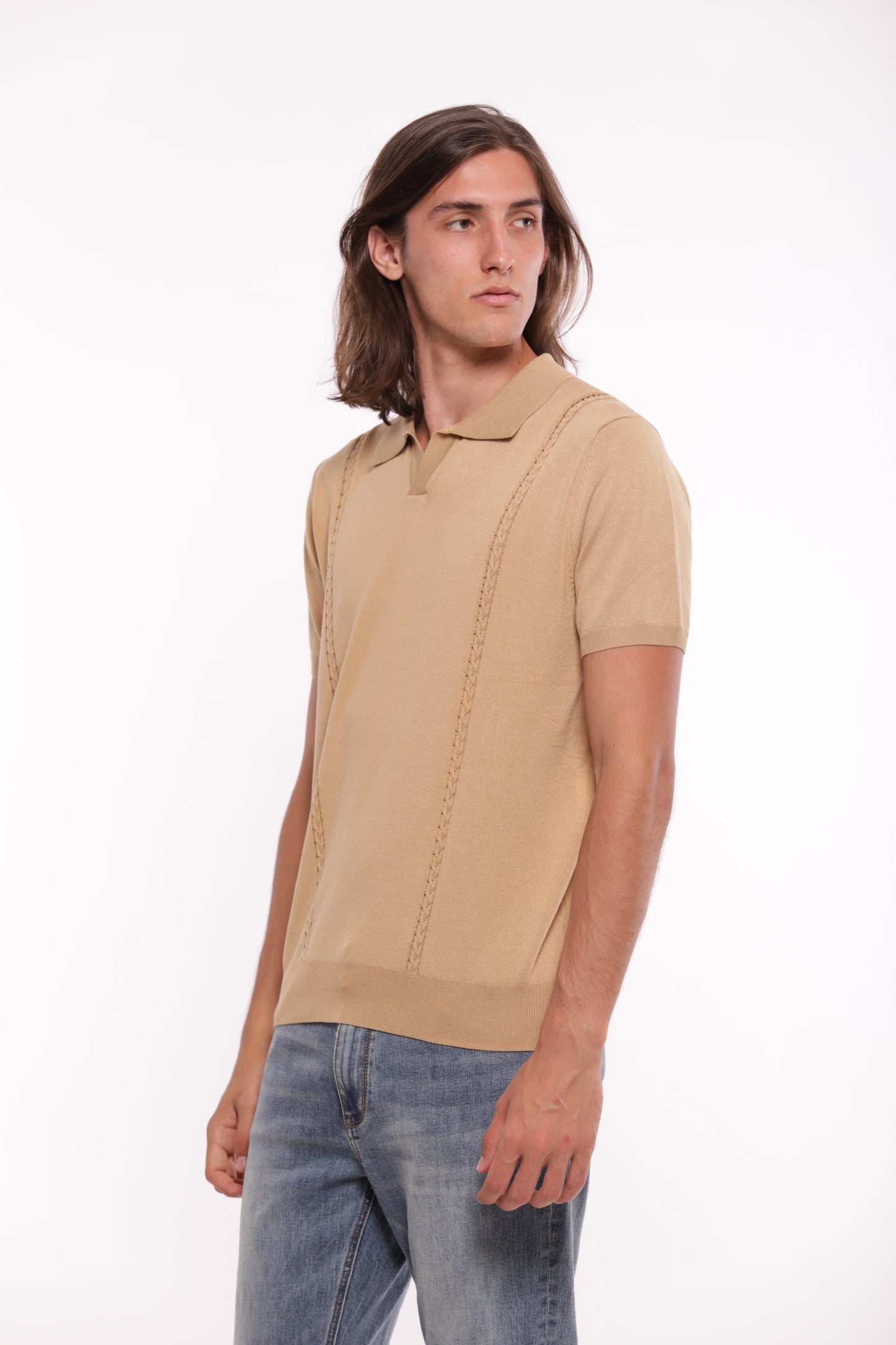 POLO IN MAGLIA IN MISTO VISCOSA