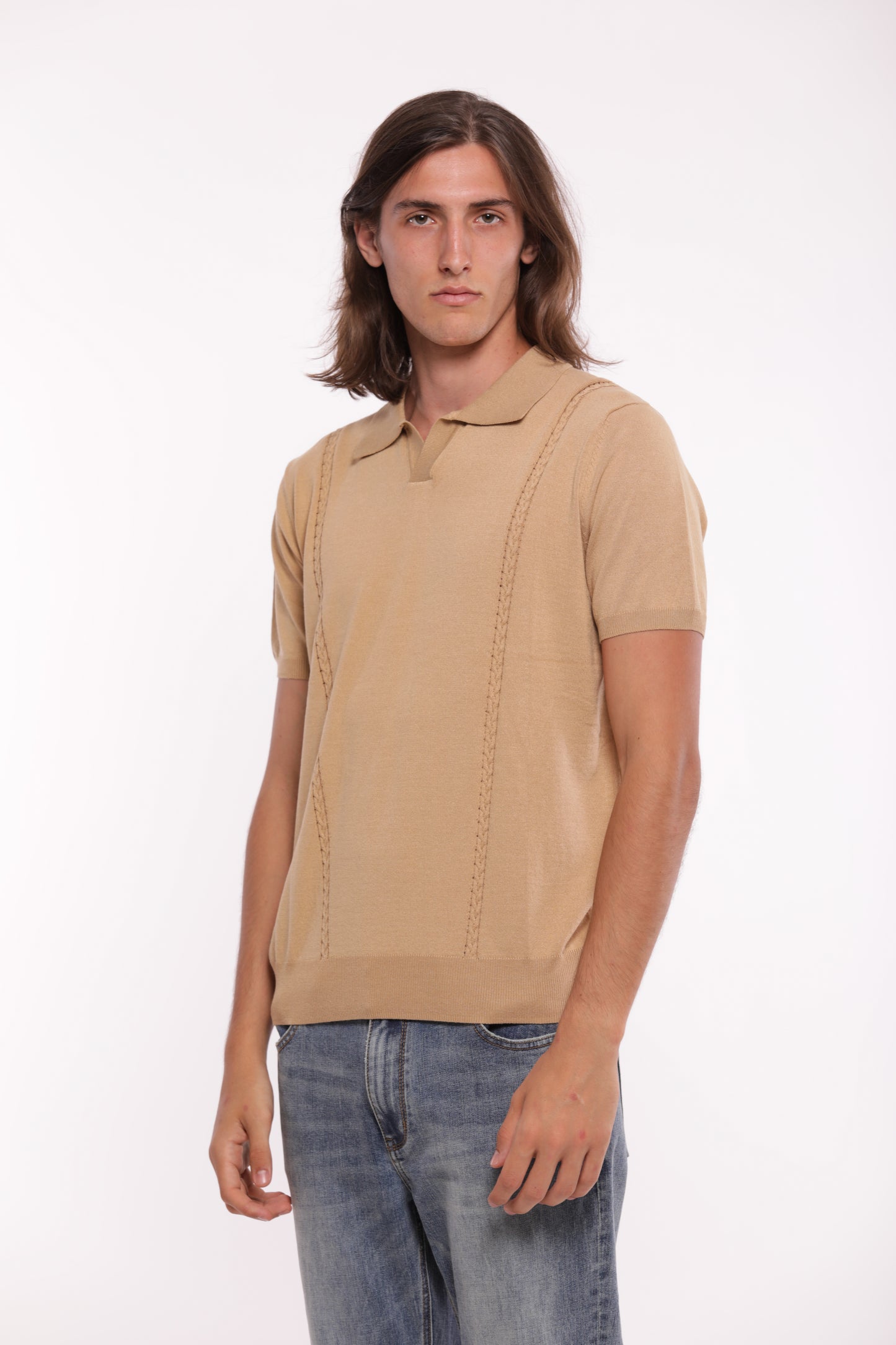 POLO IN MAGLIA IN MISTO VISCOSA