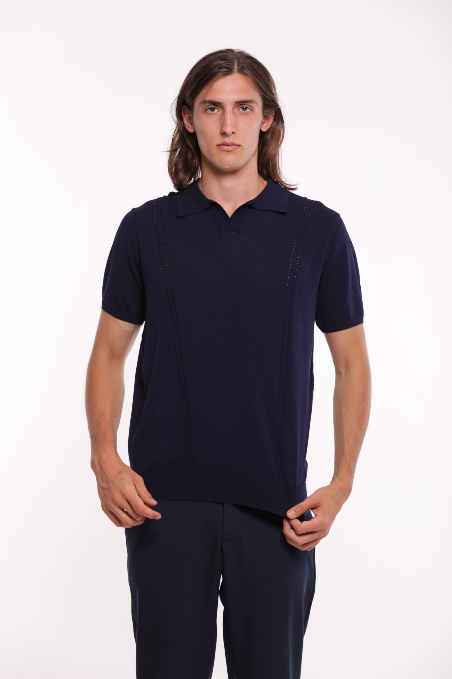 POLO IN MAGLIA IN MISTO VISCOSA