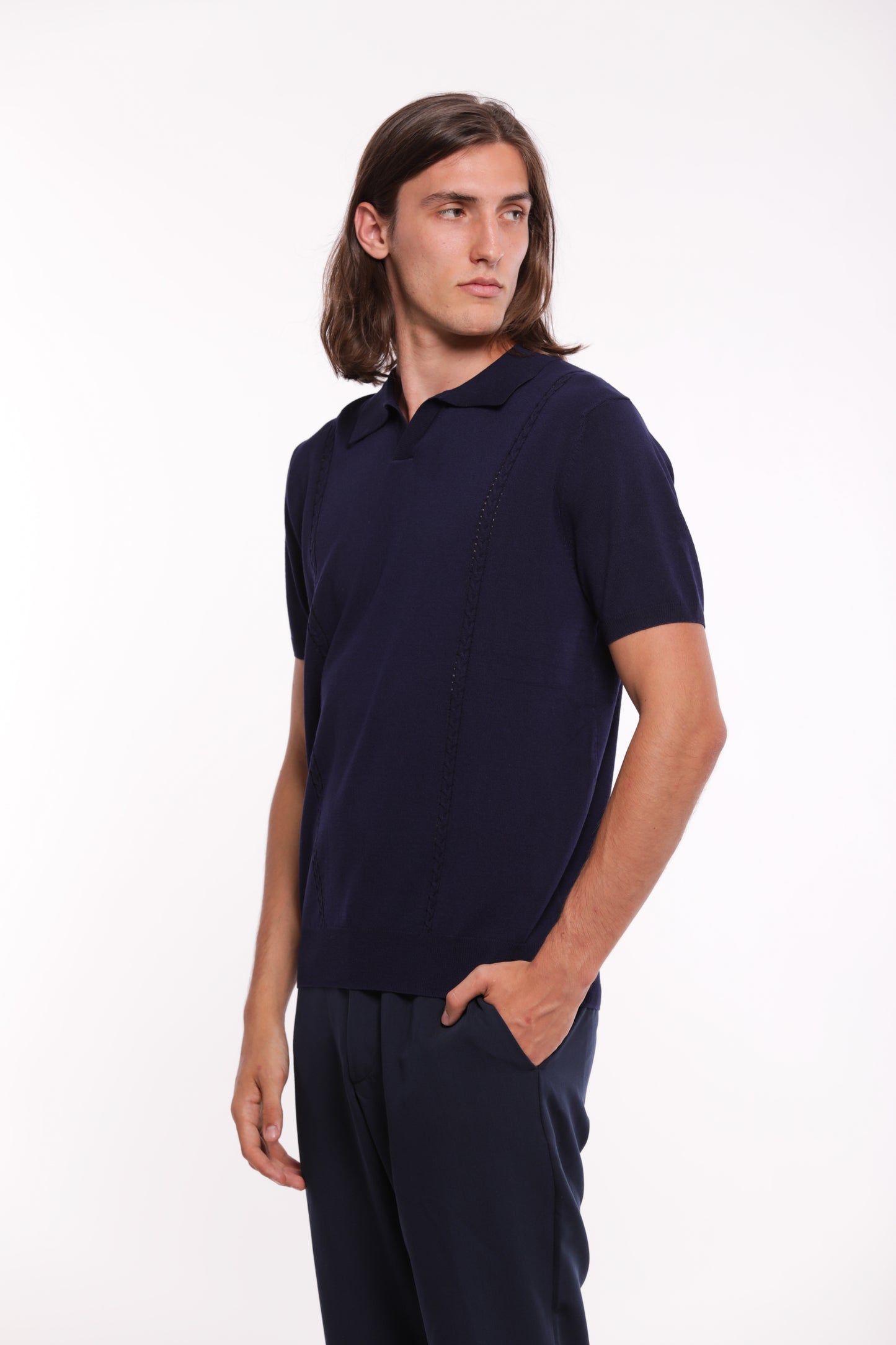POLO IN MAGLIA IN MISTO VISCOSA