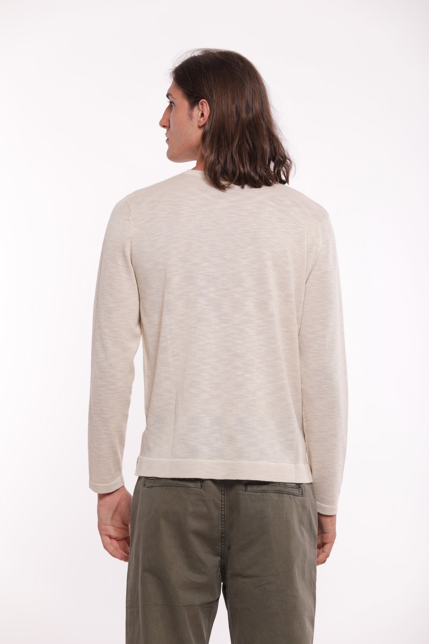 MAGLIA SCOLLO A V IN MISTO VISCOSA