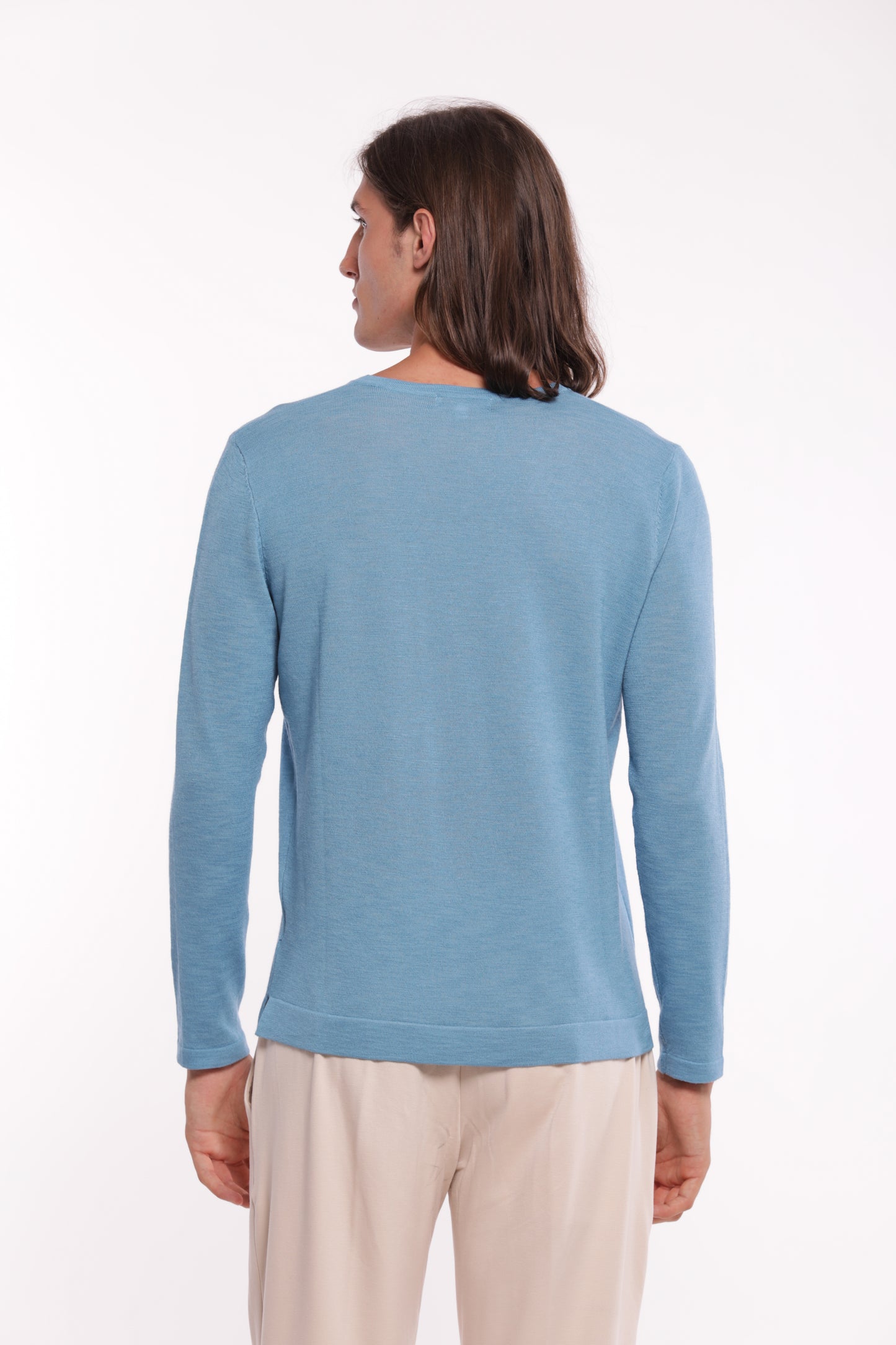 MAGLIA SCOLLO A V IN MISTO VISCOSA