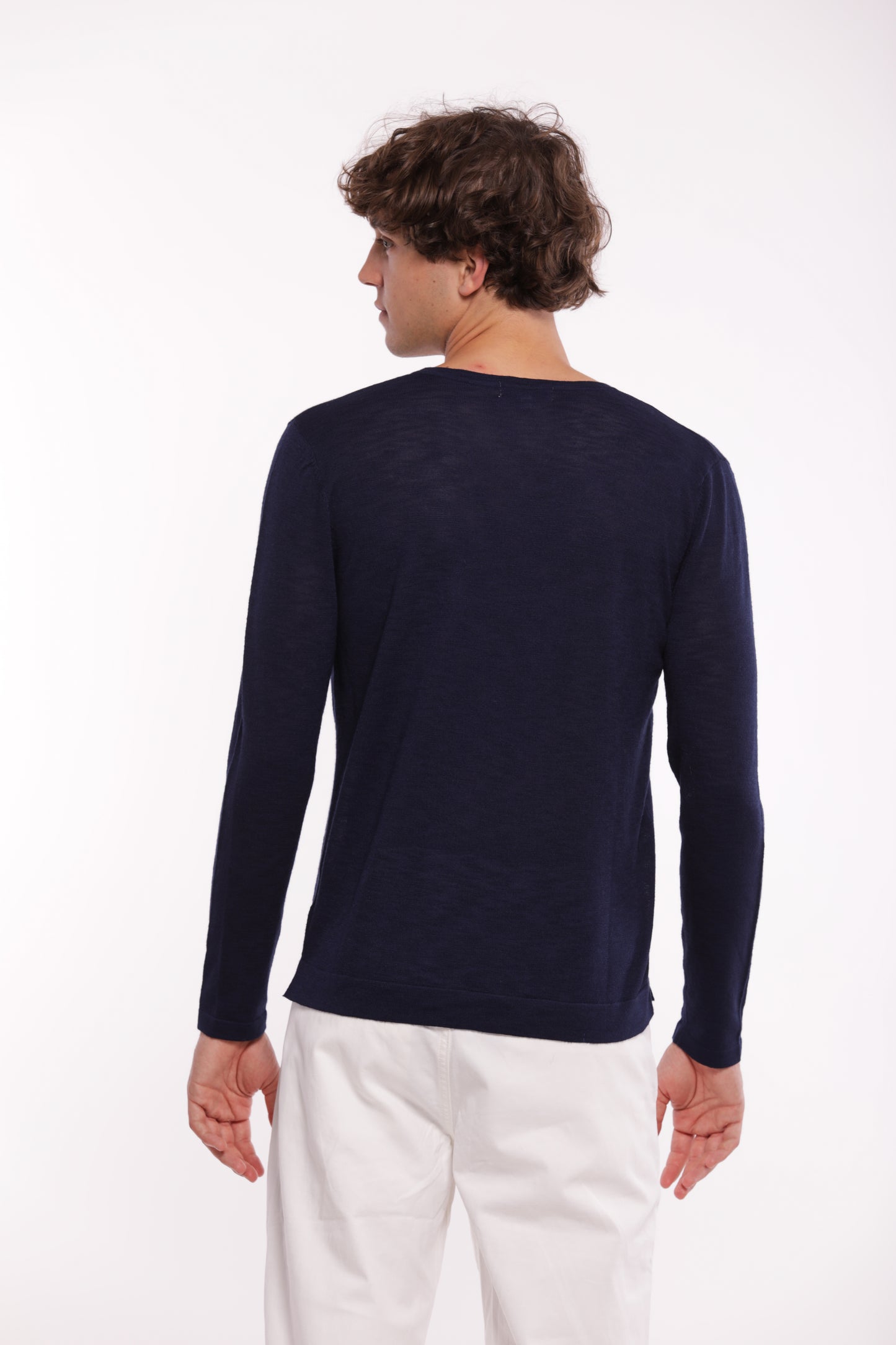 MAGLIA SCOLLO A V IN MISTO VISCOSA