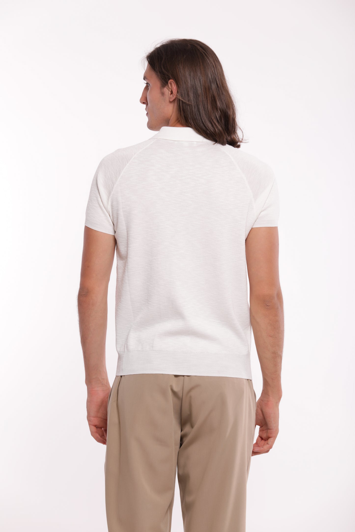 POLO IN MAGLIA CON BOTTONE