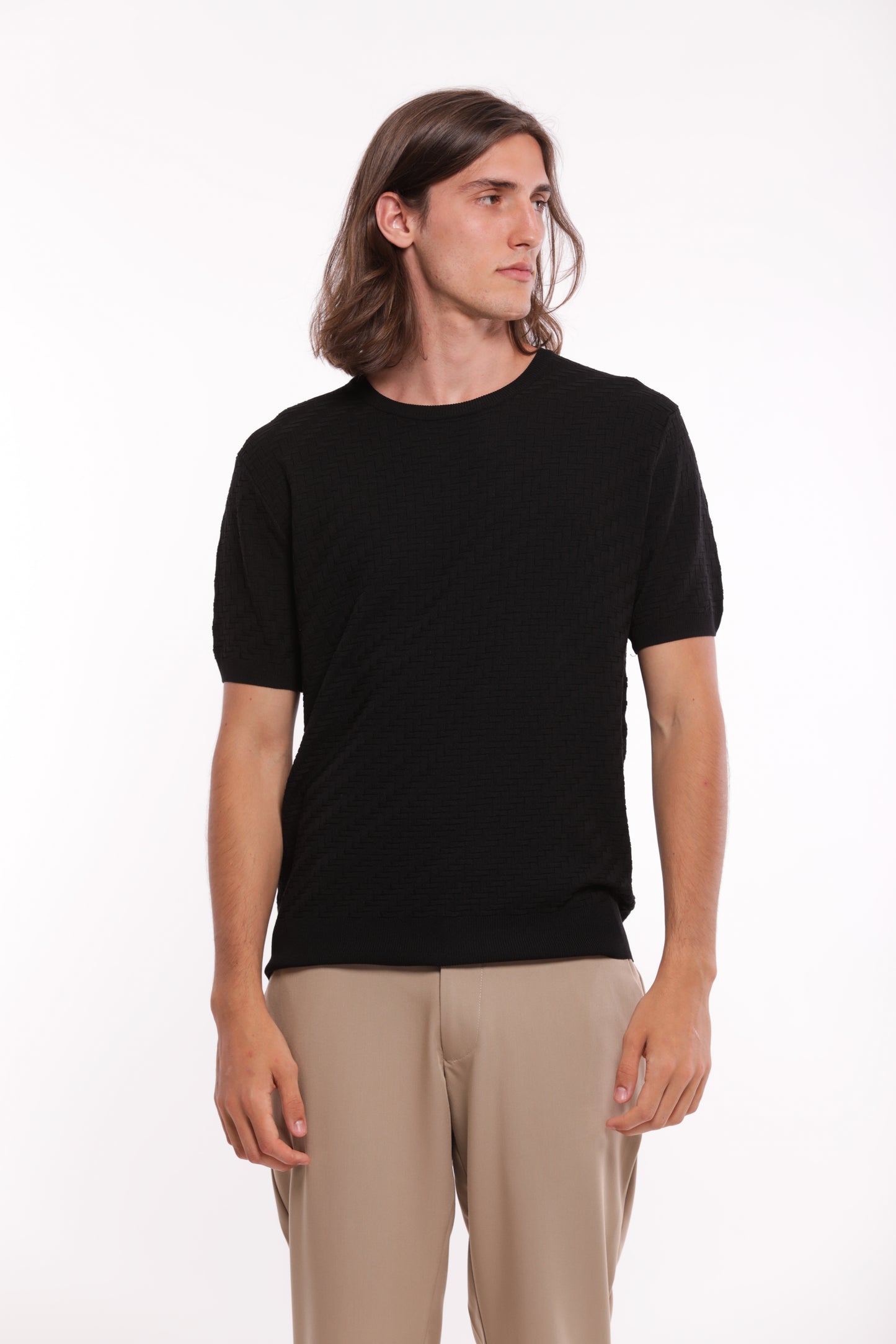 MAGLIA OPERATA IN MISTO VISCOSA