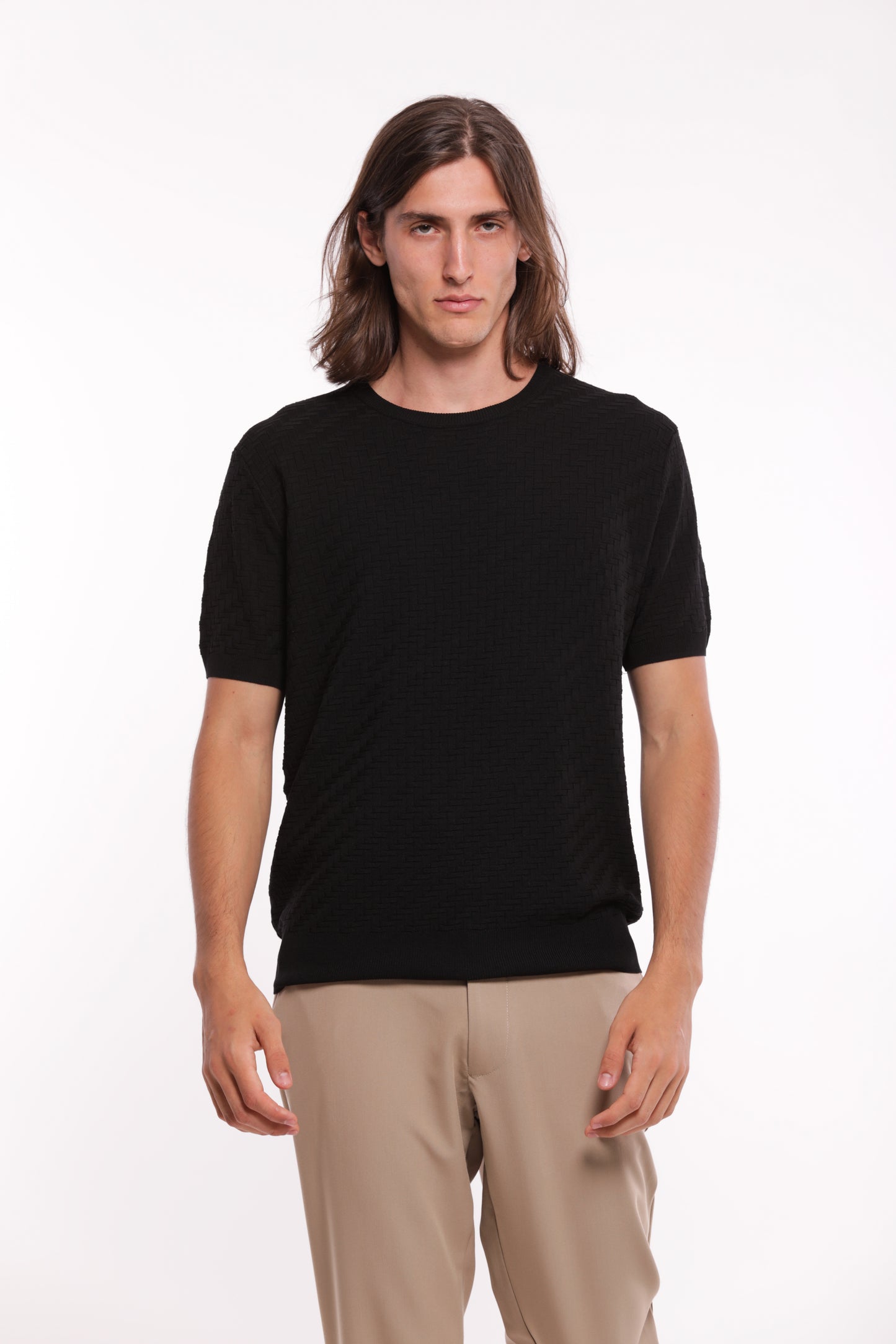MAGLIA OPERATA IN MISTO VISCOSA