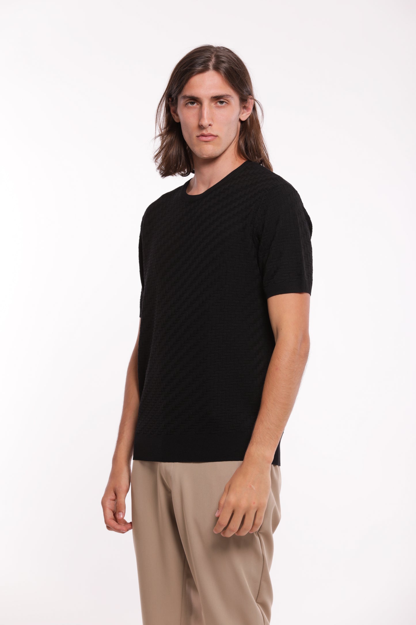 MAGLIA OPERATA IN MISTO VISCOSA