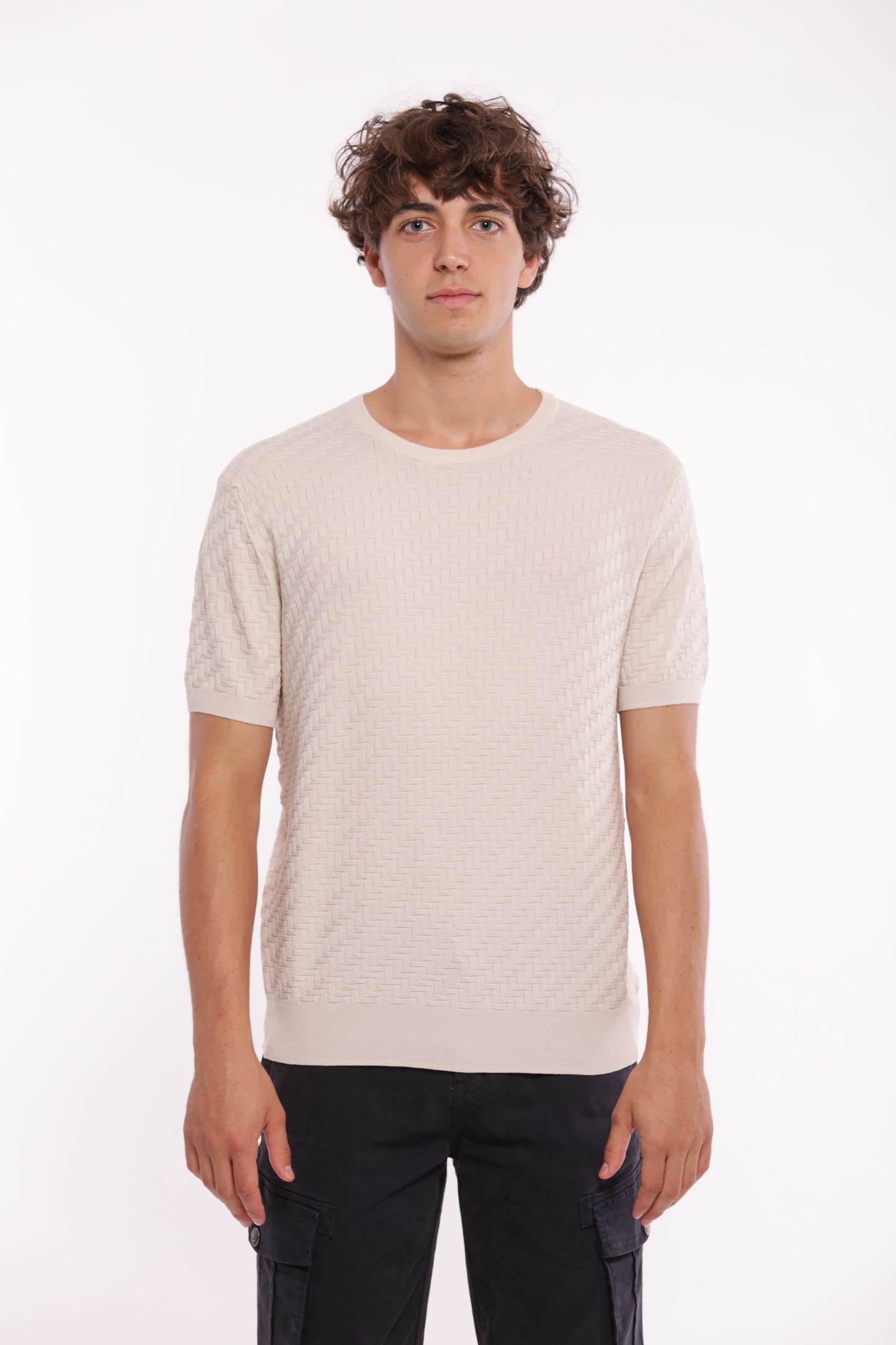 MAGLIA OPERATA IN MISTO VISCOSA