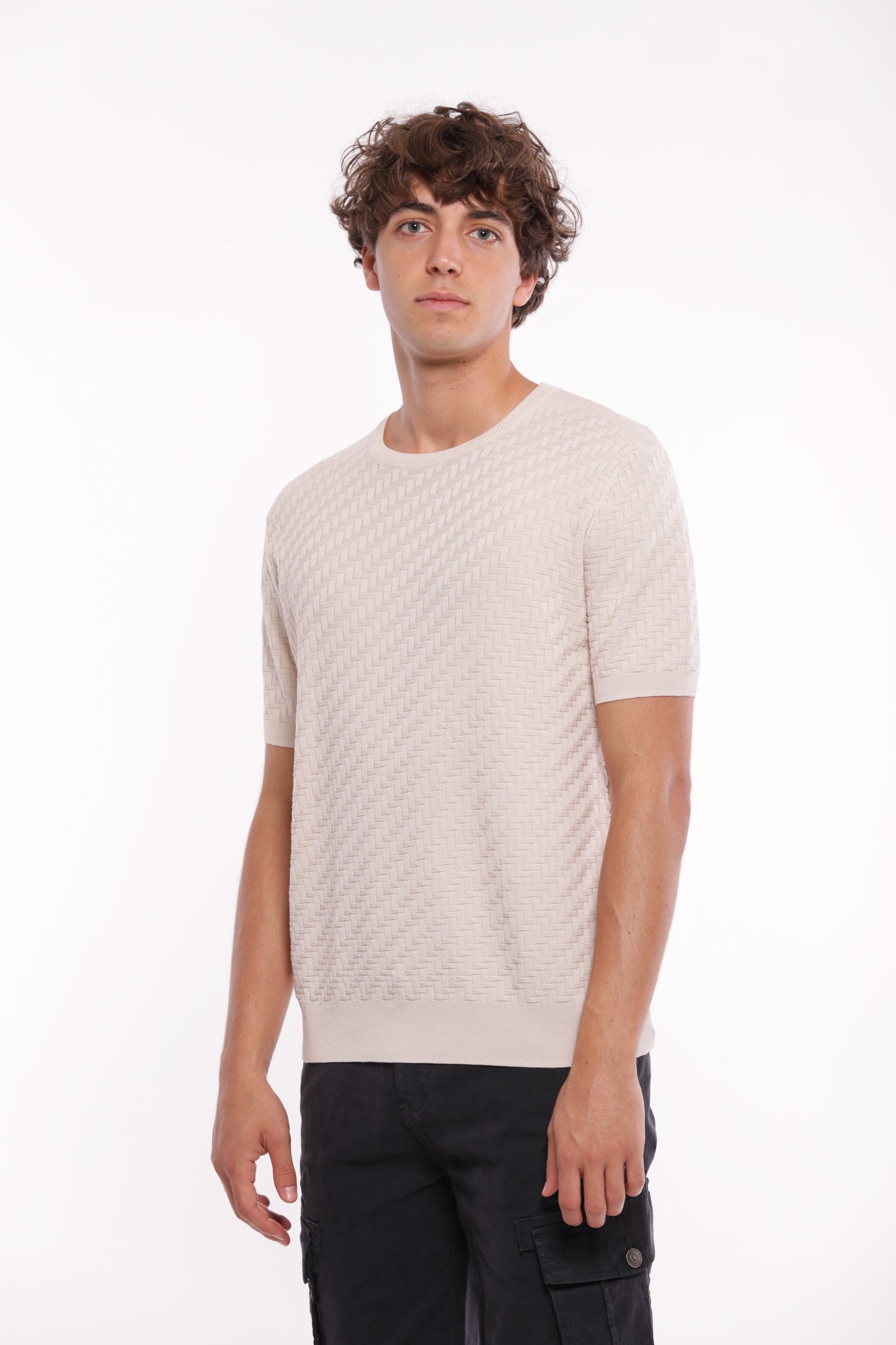 MAGLIA OPERATA IN MISTO VISCOSA