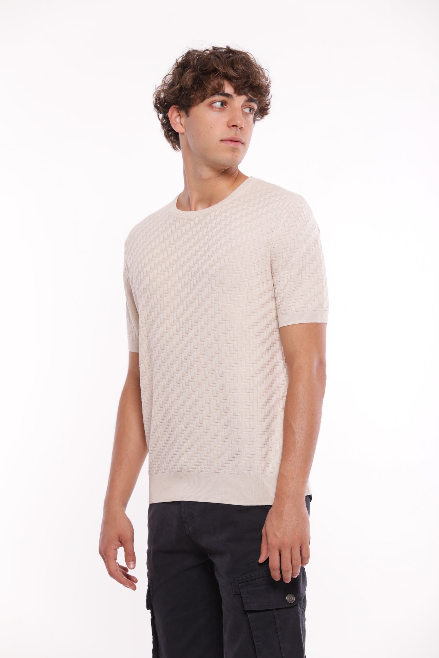 MAGLIA OPERATA IN MISTO VISCOSA
