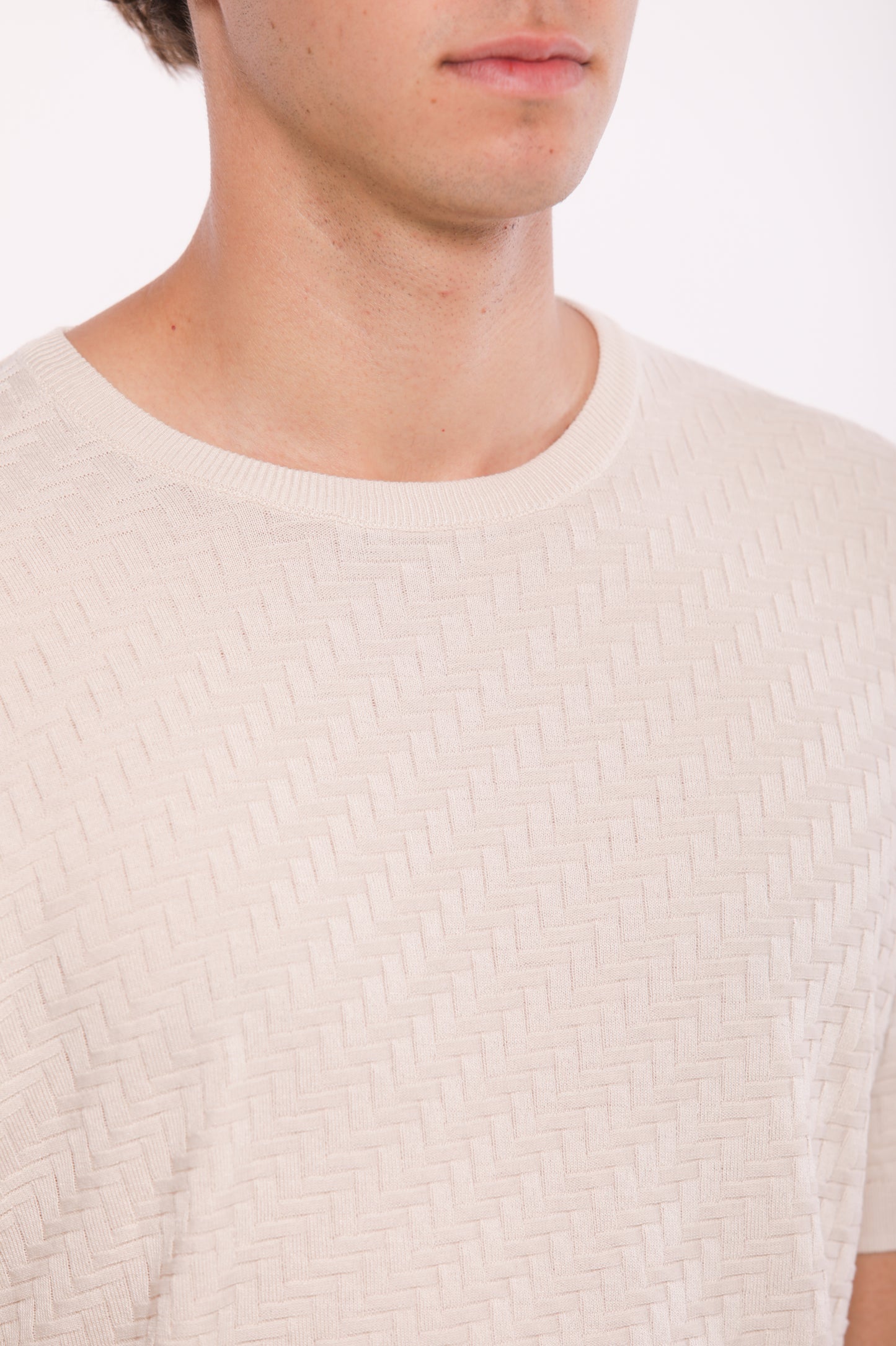 MAGLIA OPERATA IN MISTO VISCOSA
