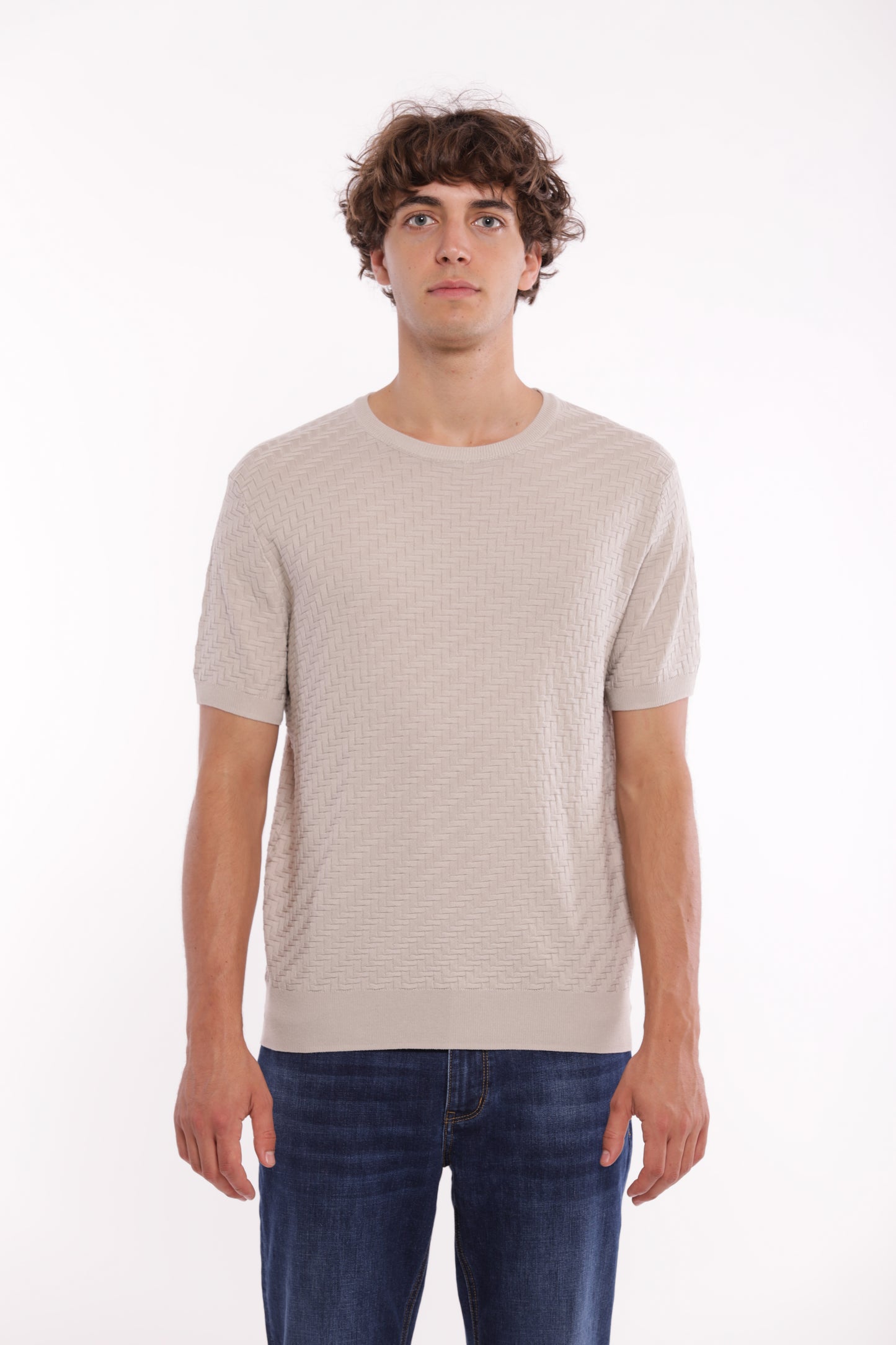 MAGLIA OPERATA IN MISTO VISCOSA