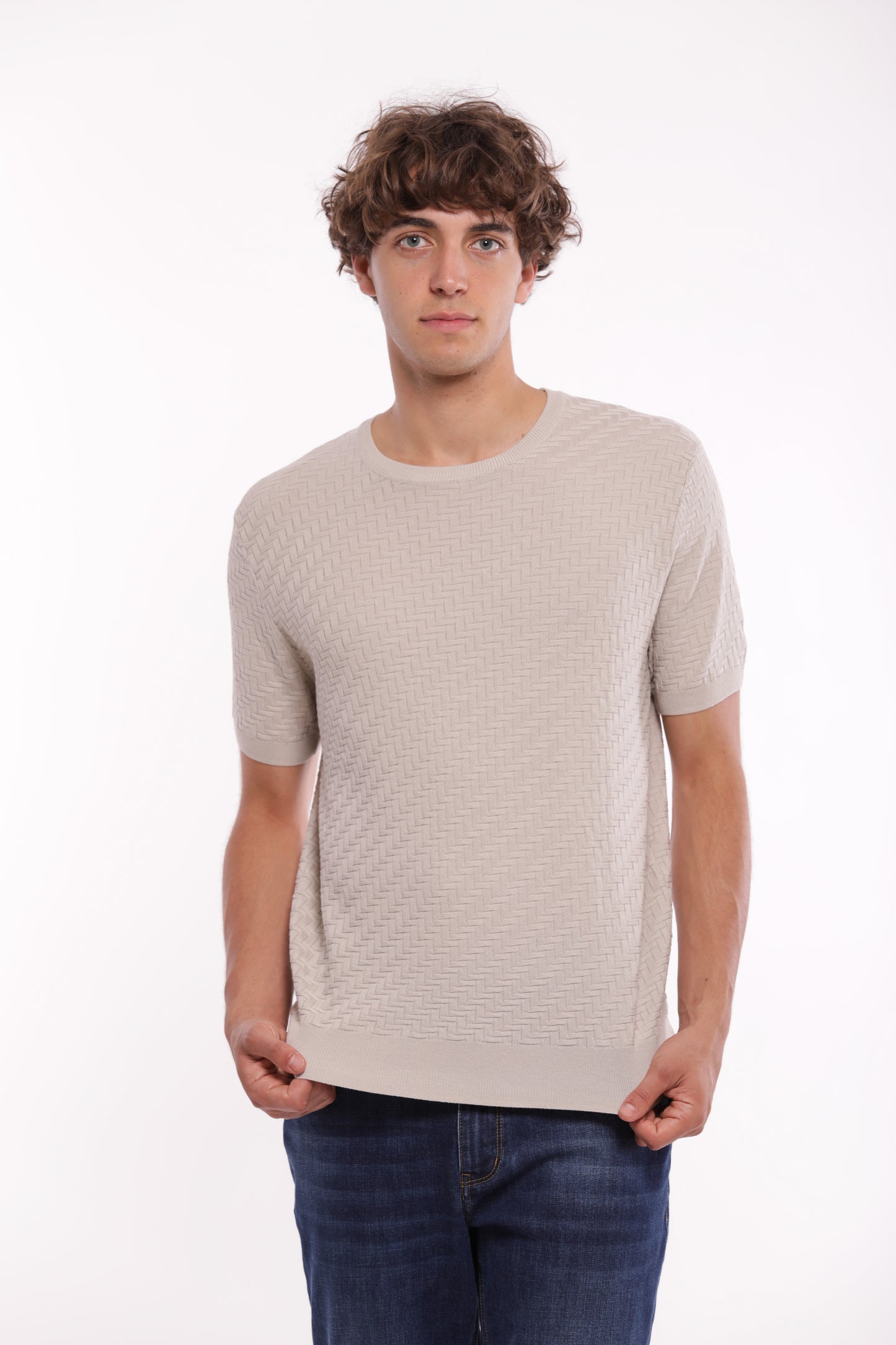 MAGLIA OPERATA IN MISTO VISCOSA