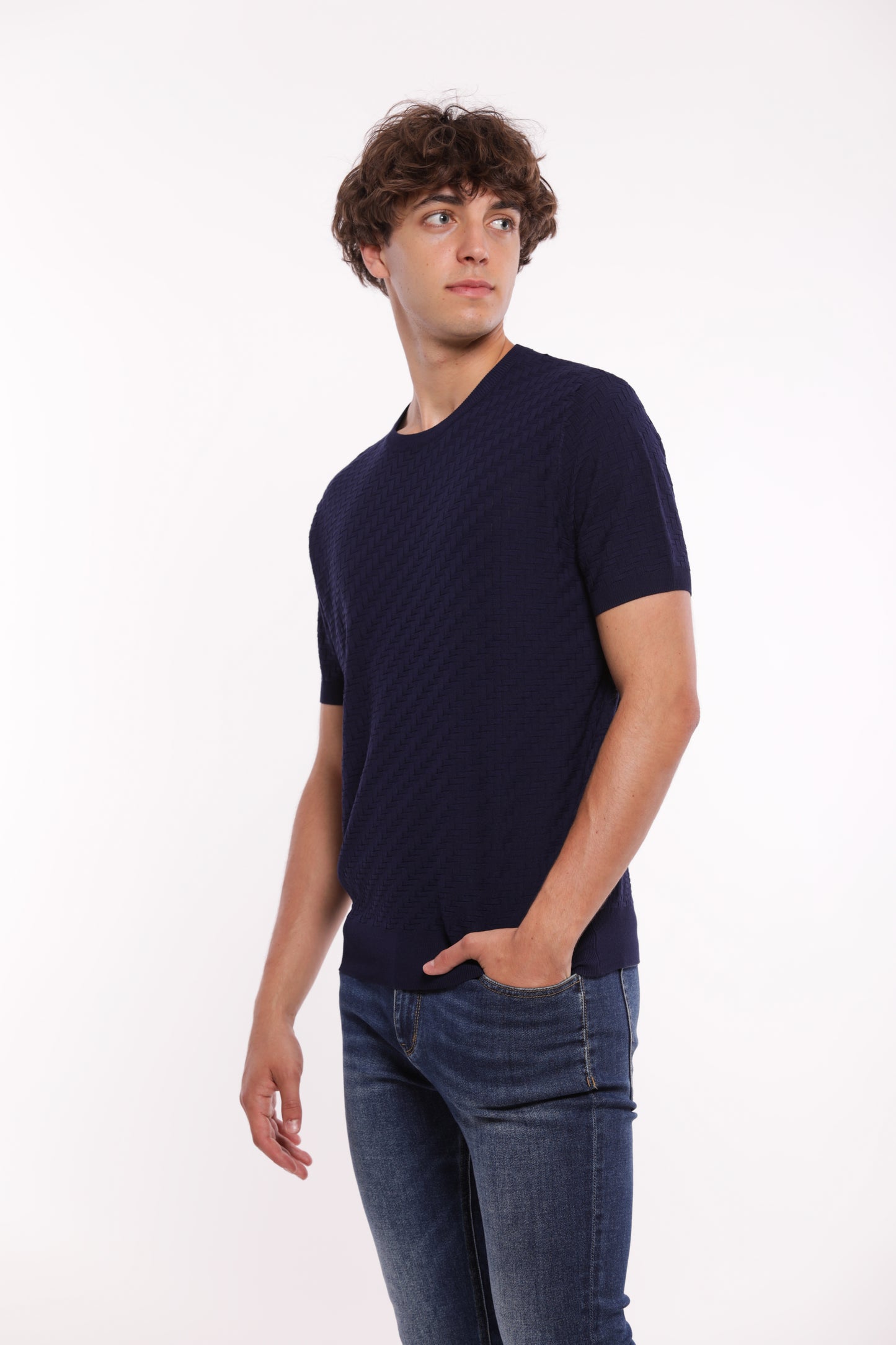 MAGLIA OPERATA IN MISTO VISCOSA