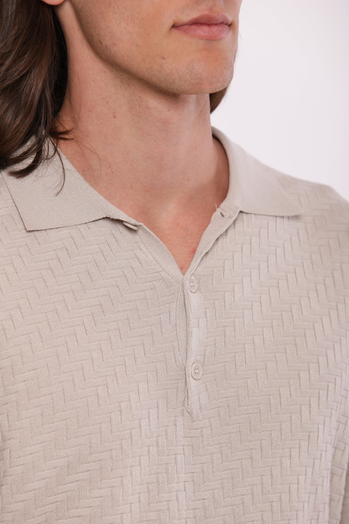 POLO IN MAGLIA OPERATA IN MISTO VISCOSA