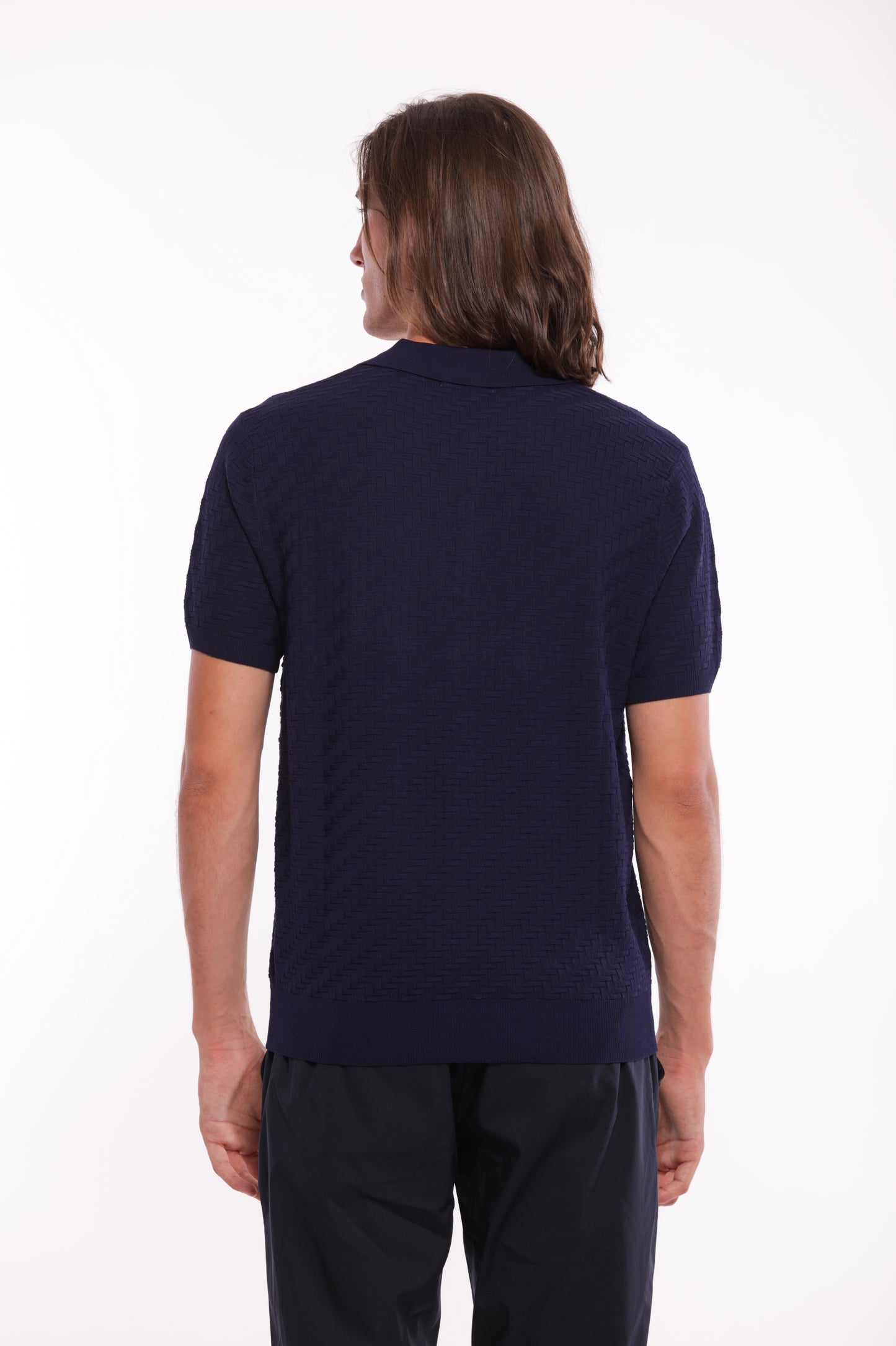 POLO IN MAGLIA OPERATA IN MISTO VISCOSA