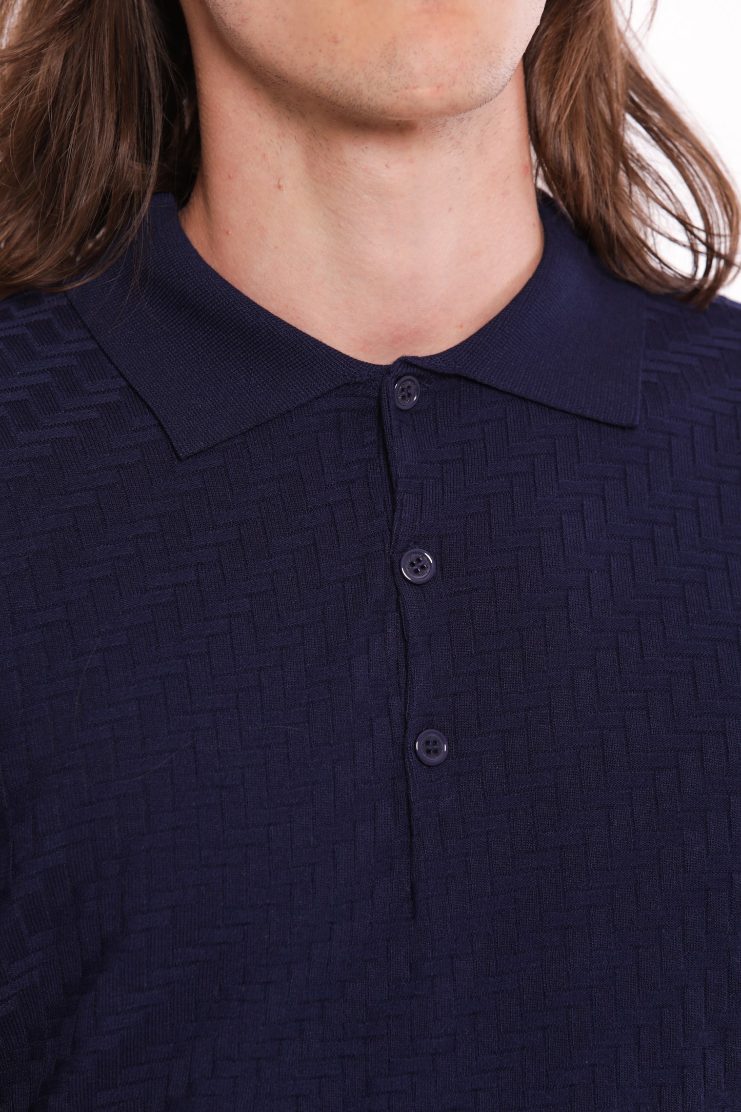 POLO IN MAGLIA OPERATA IN MISTO VISCOSA
