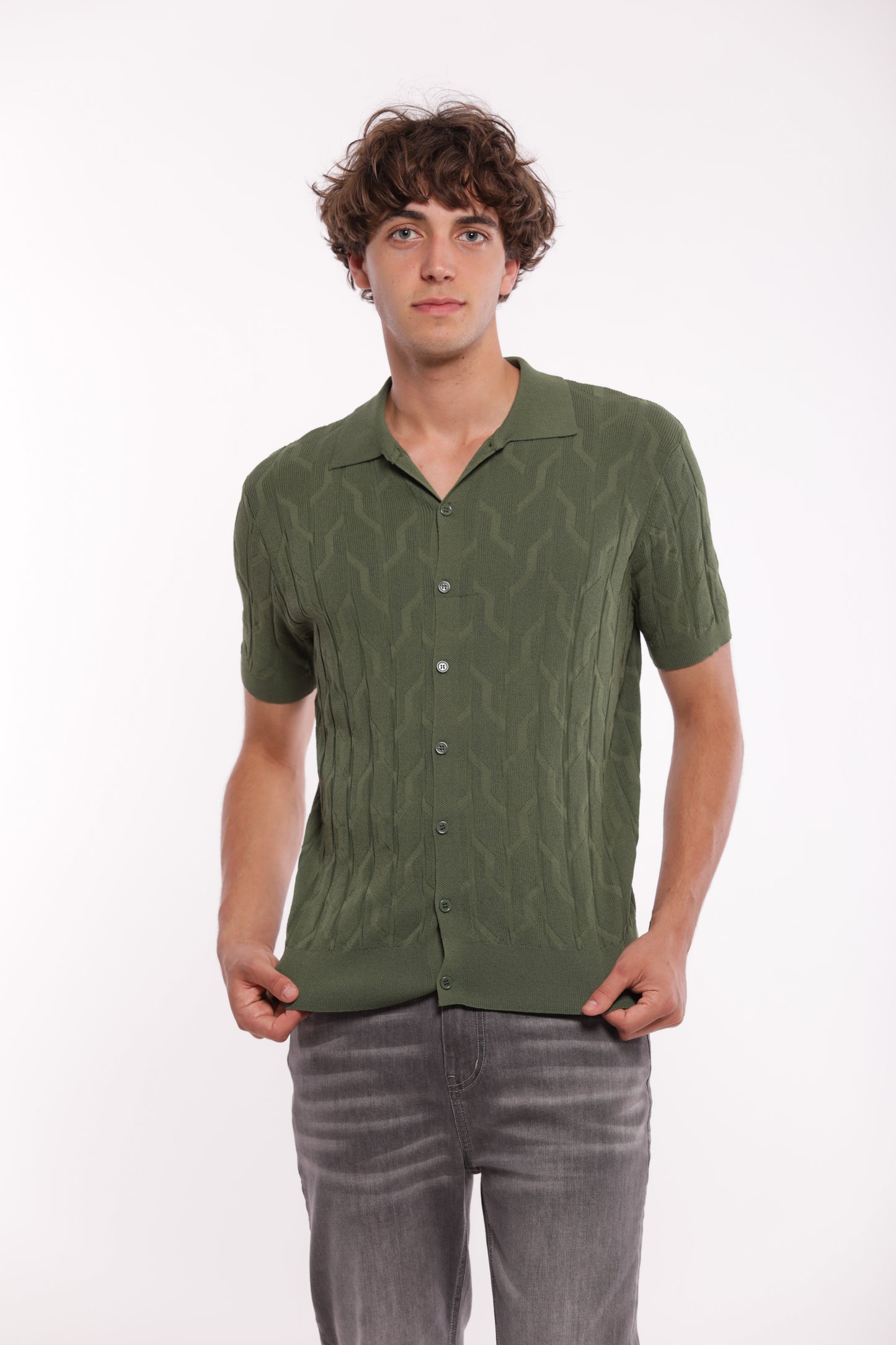 CAMICIA IN MAGLIA STRUTTURATA